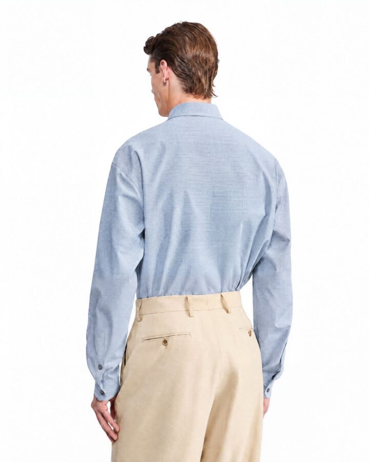 Blue-grey Button-front Shirt — alternate view