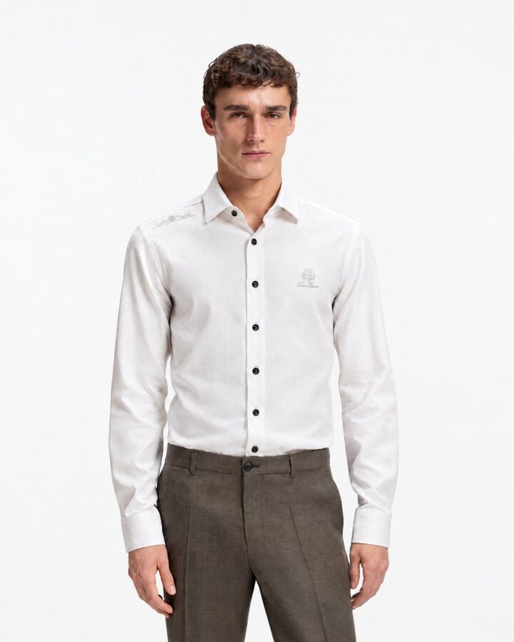 White Button-front Shirt