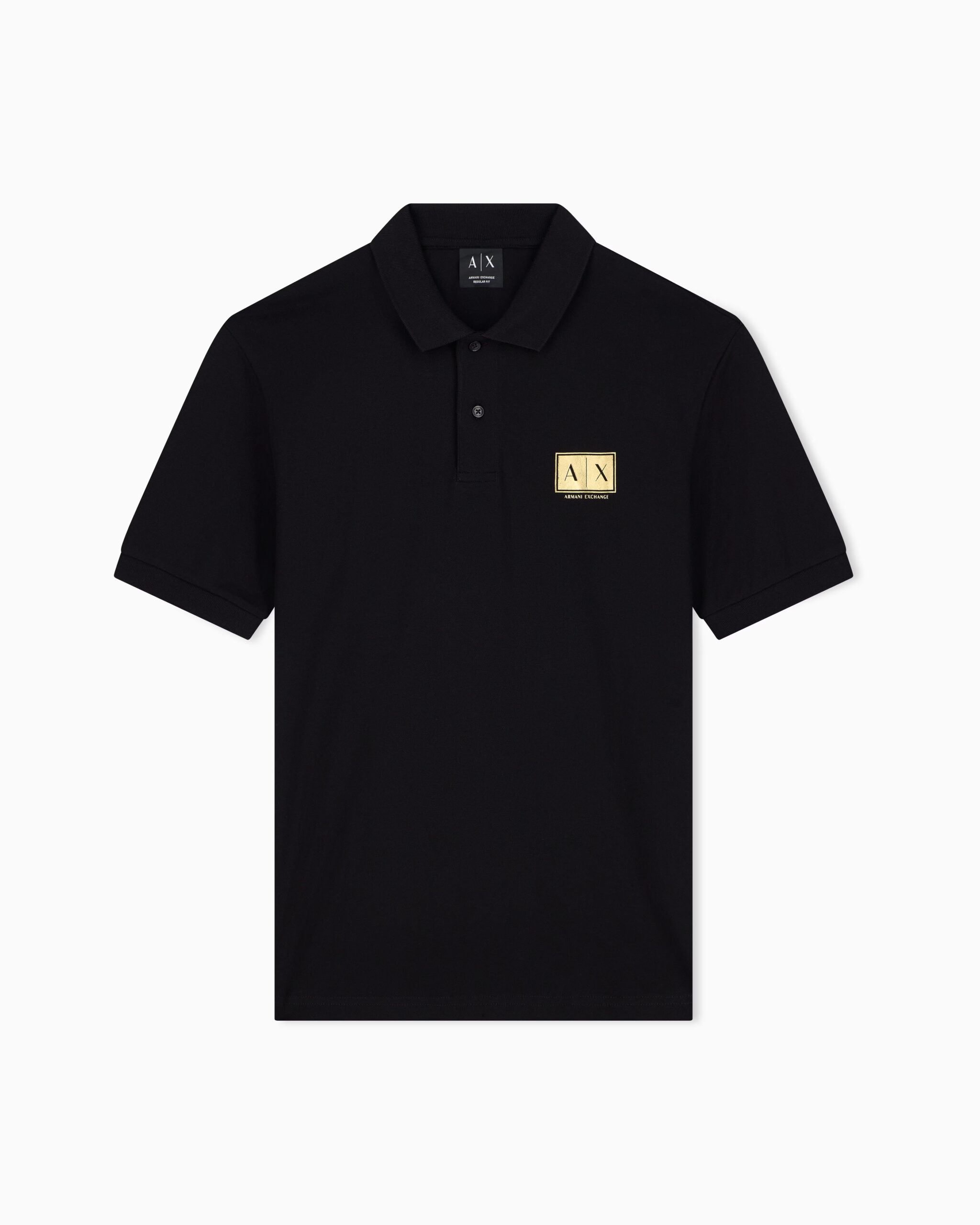 Armani Black Knitted Polo