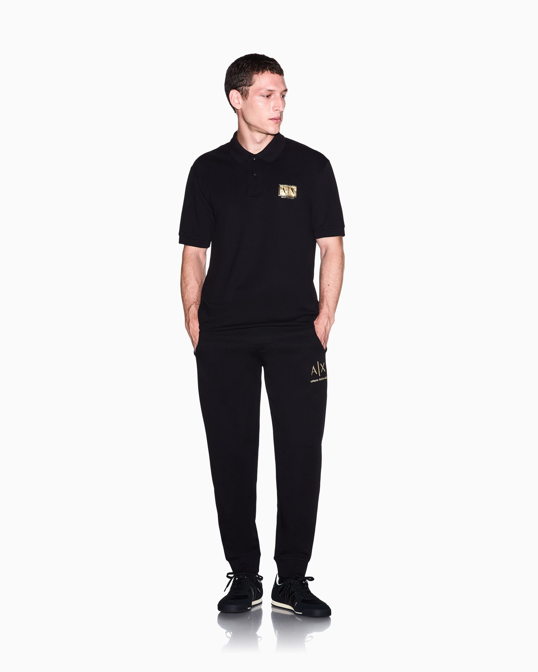 Armani Black Knitted Polo — alternate view