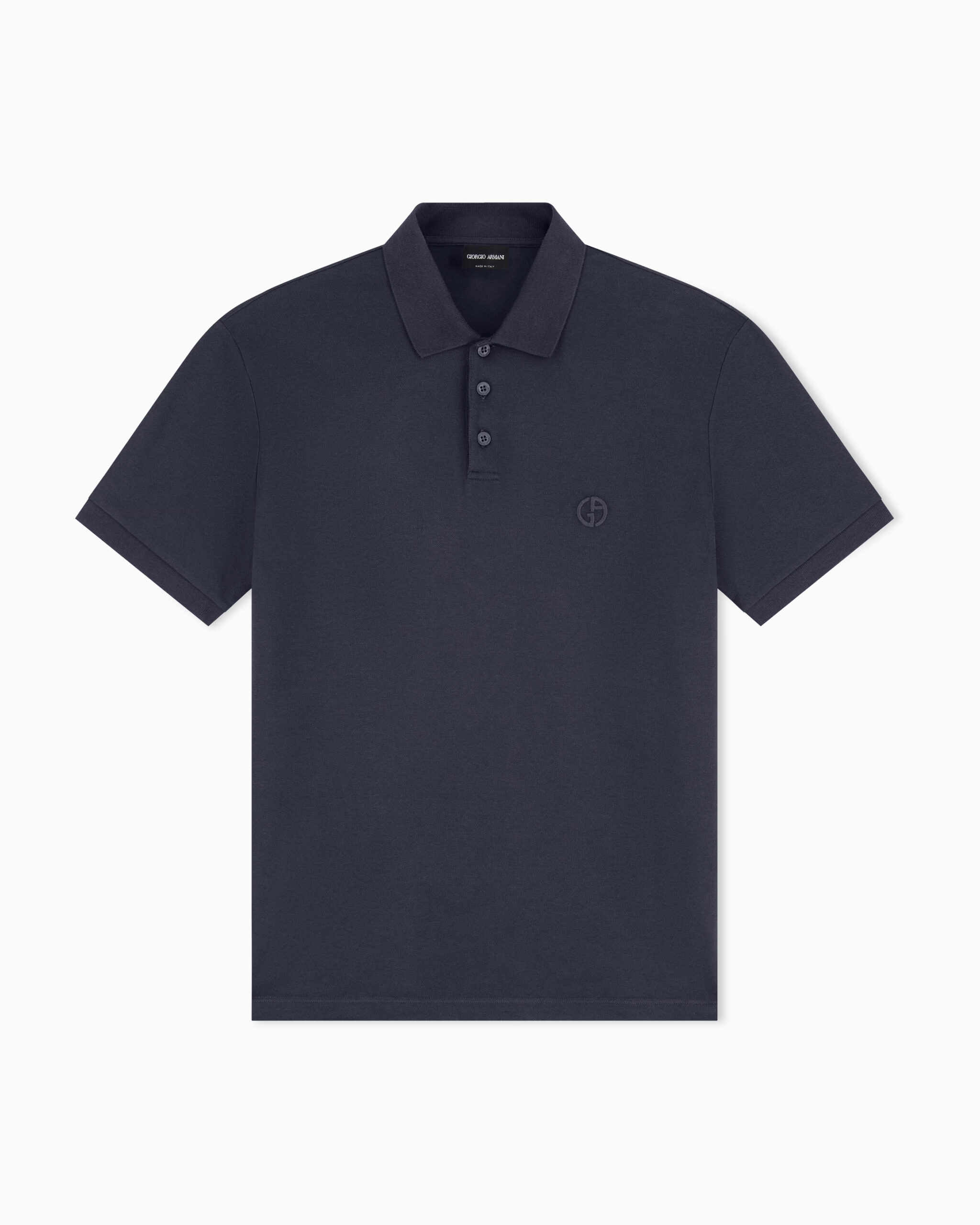 Armani Black Knitted Polo