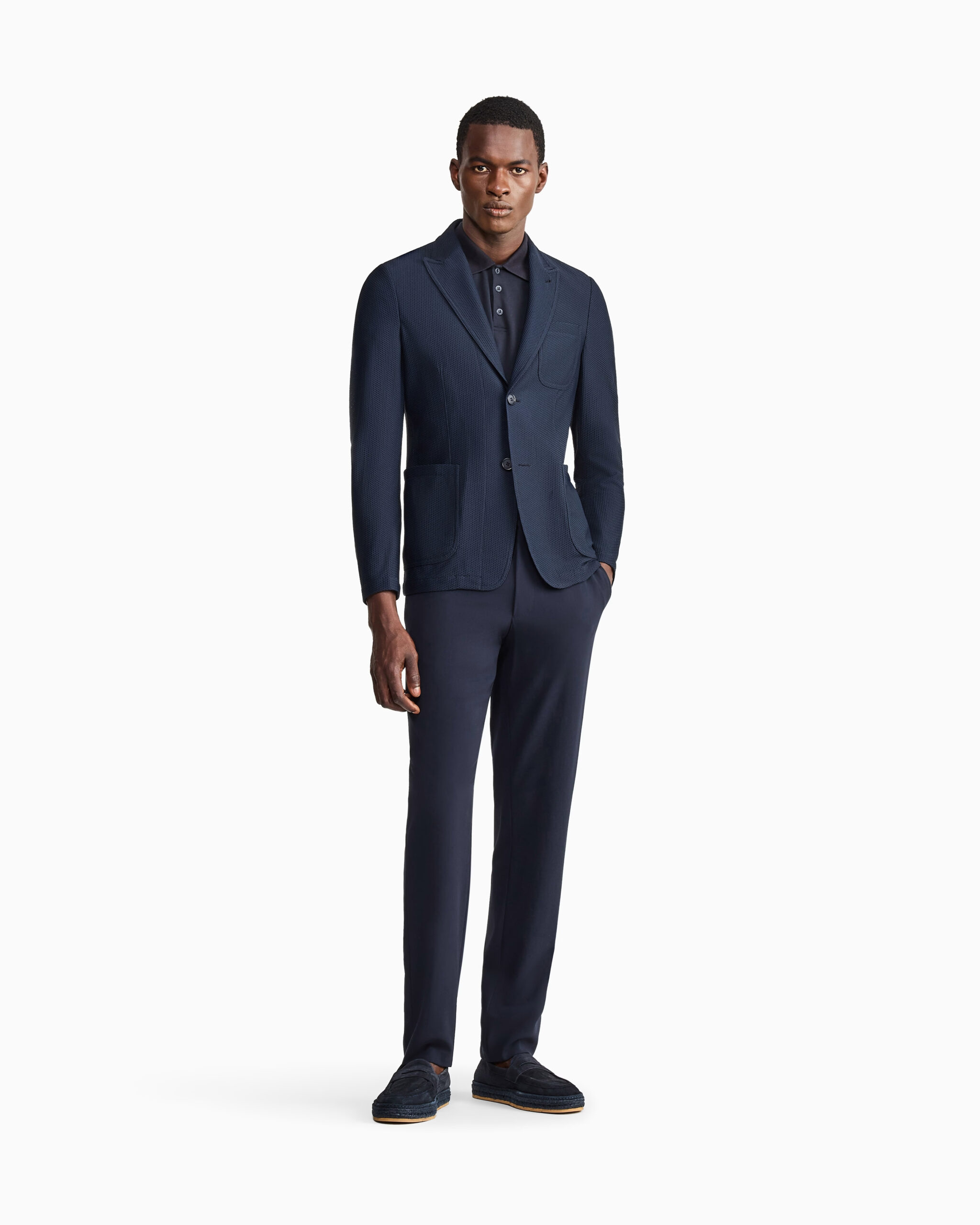 Armani Black Knitted Polo — alternate view
