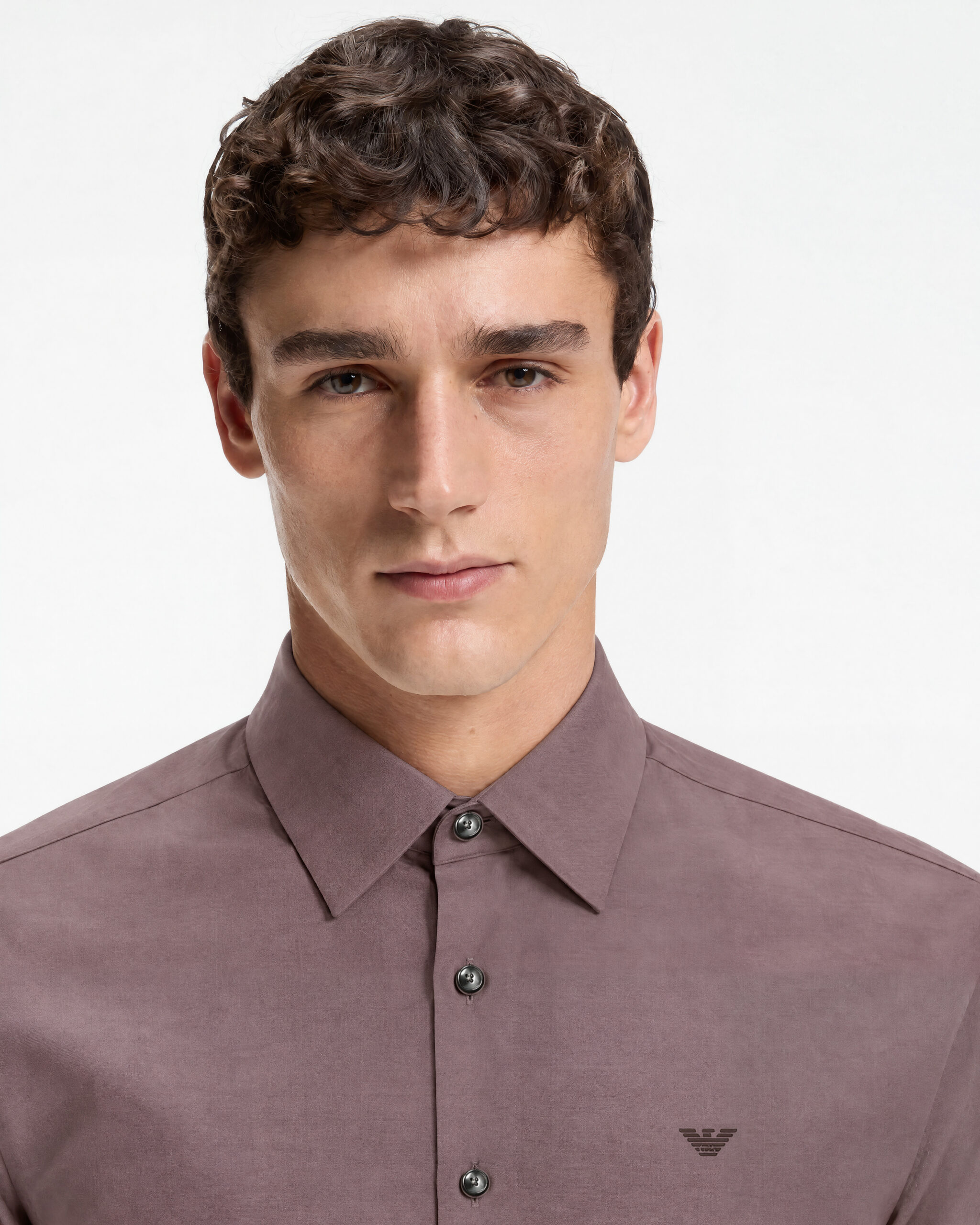 Armani Muted Gray Long Sleeve Shirt — alternate view