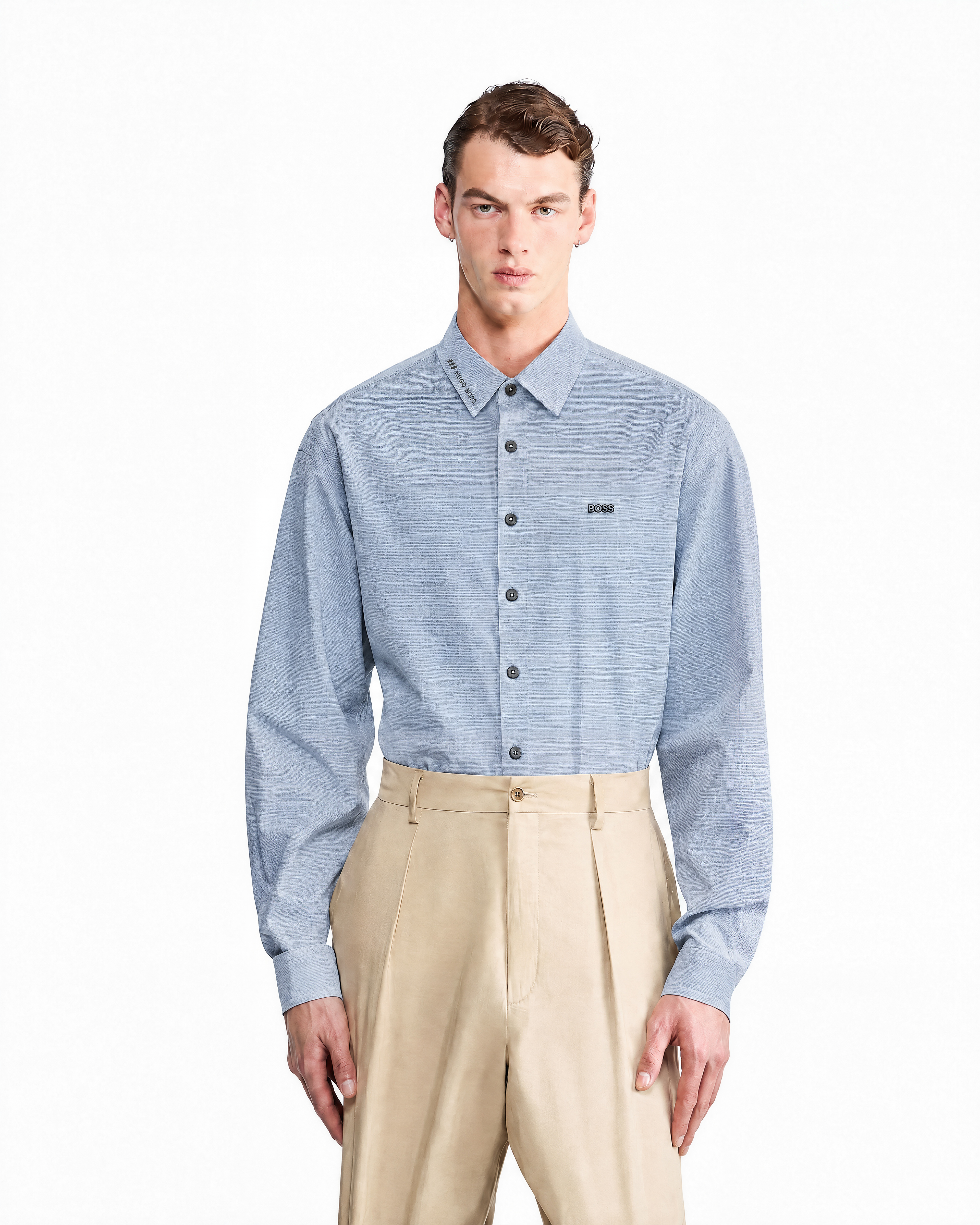 Hugo BOSS Blue Long Sleeve Shirt
