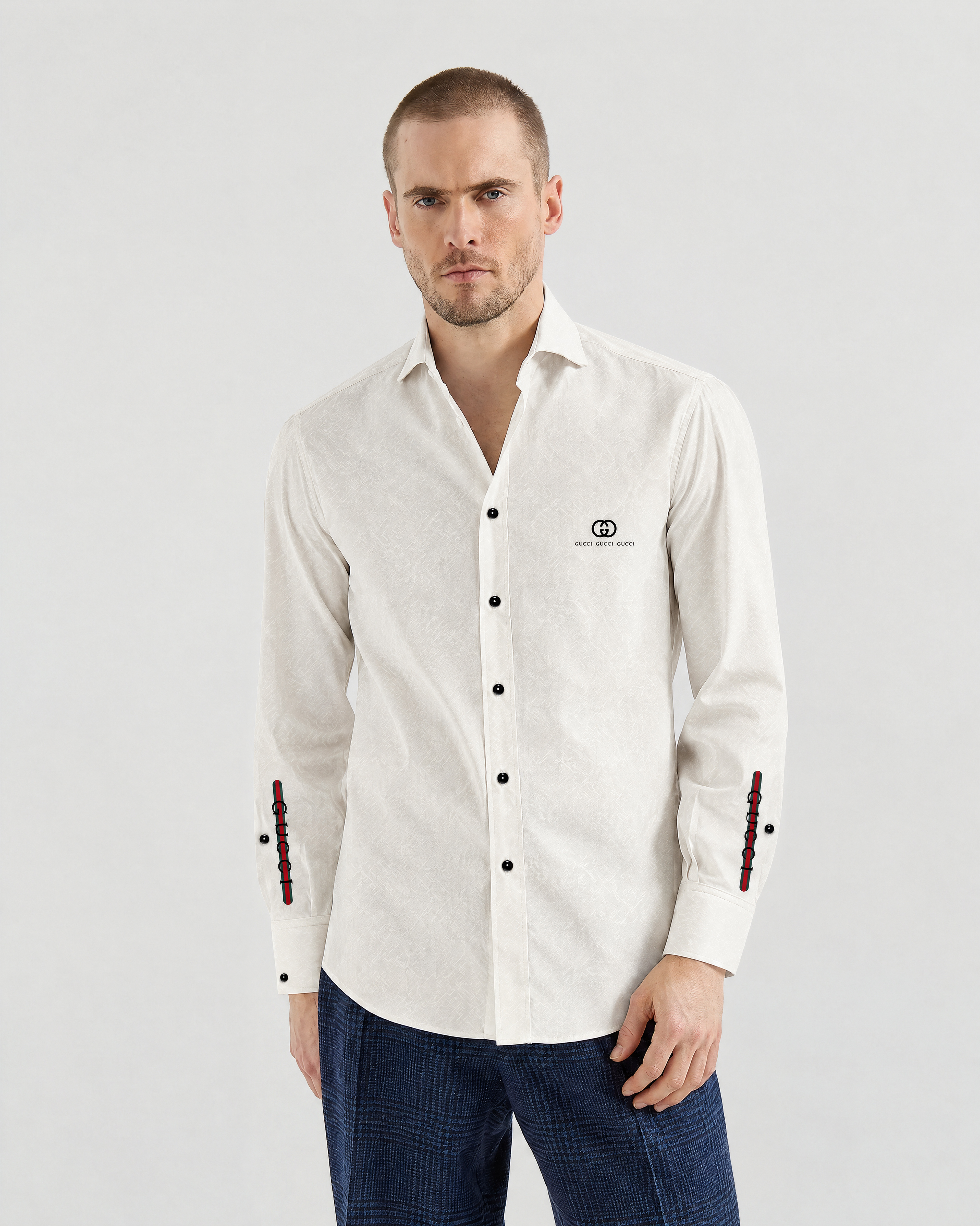 Gucci White Long Sleeve Shirt — alternate view