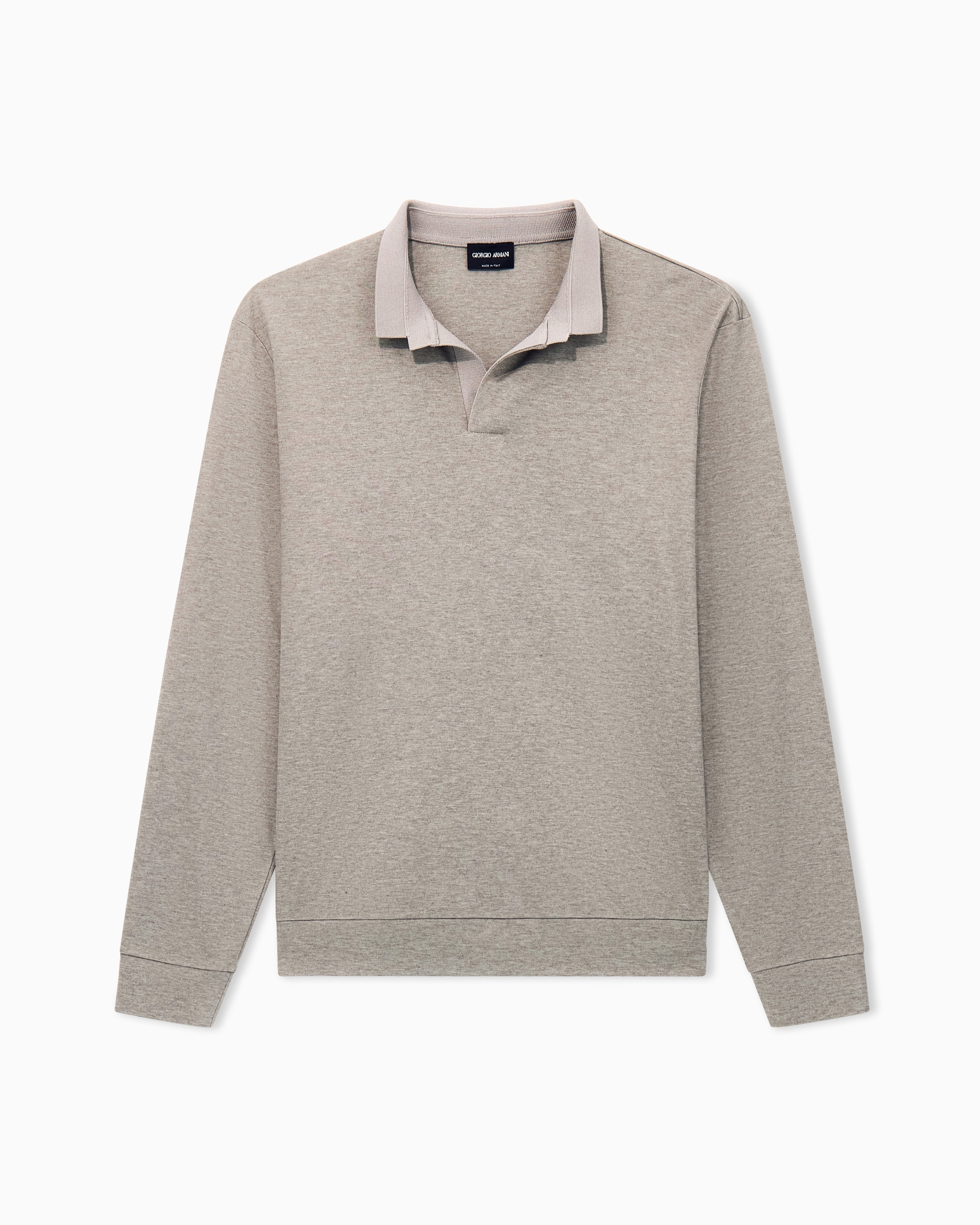 Giorgio Armani Long-Sleeve Knitted Polo