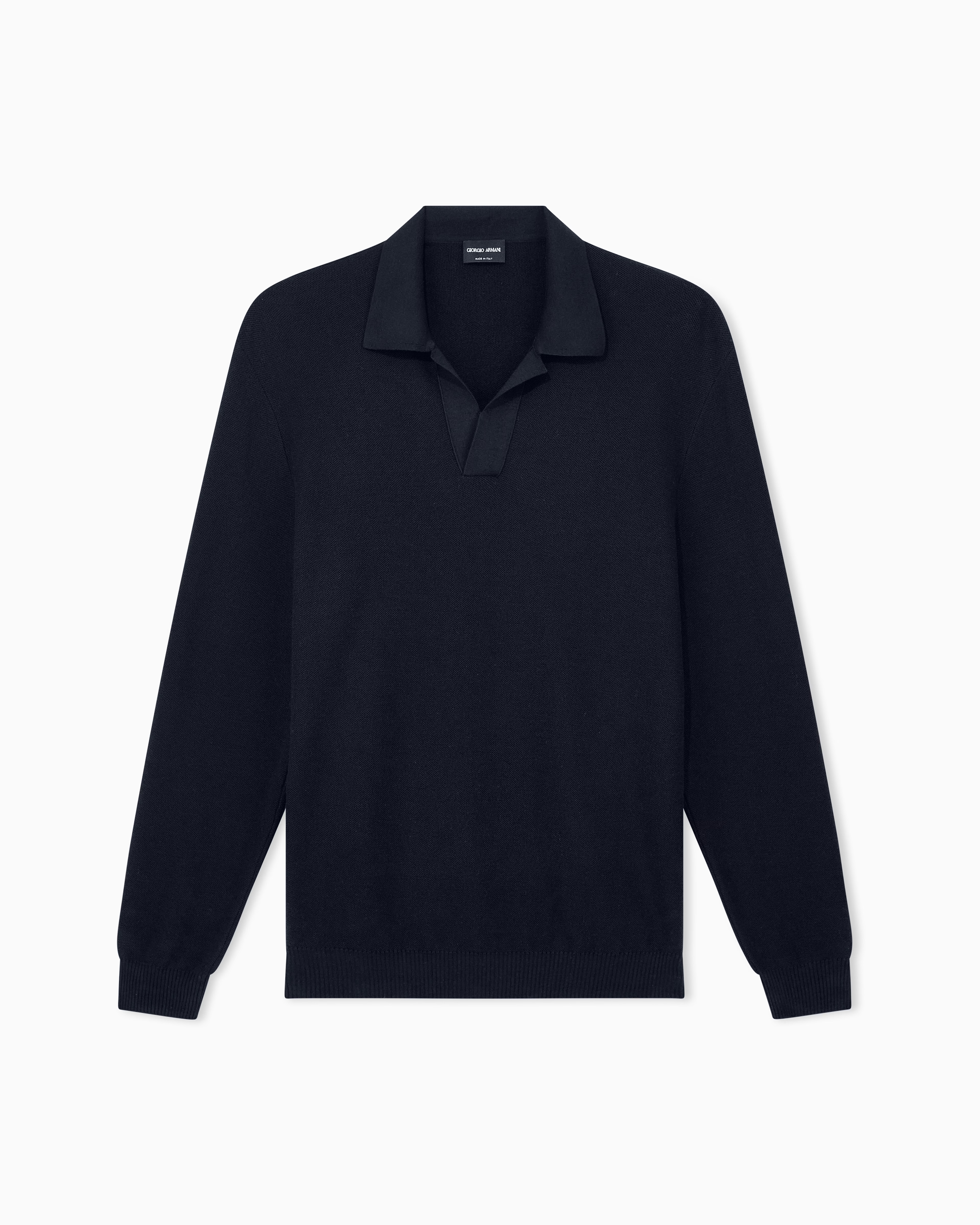 Giorgio Armani Long-Sleeve Knitted Polo