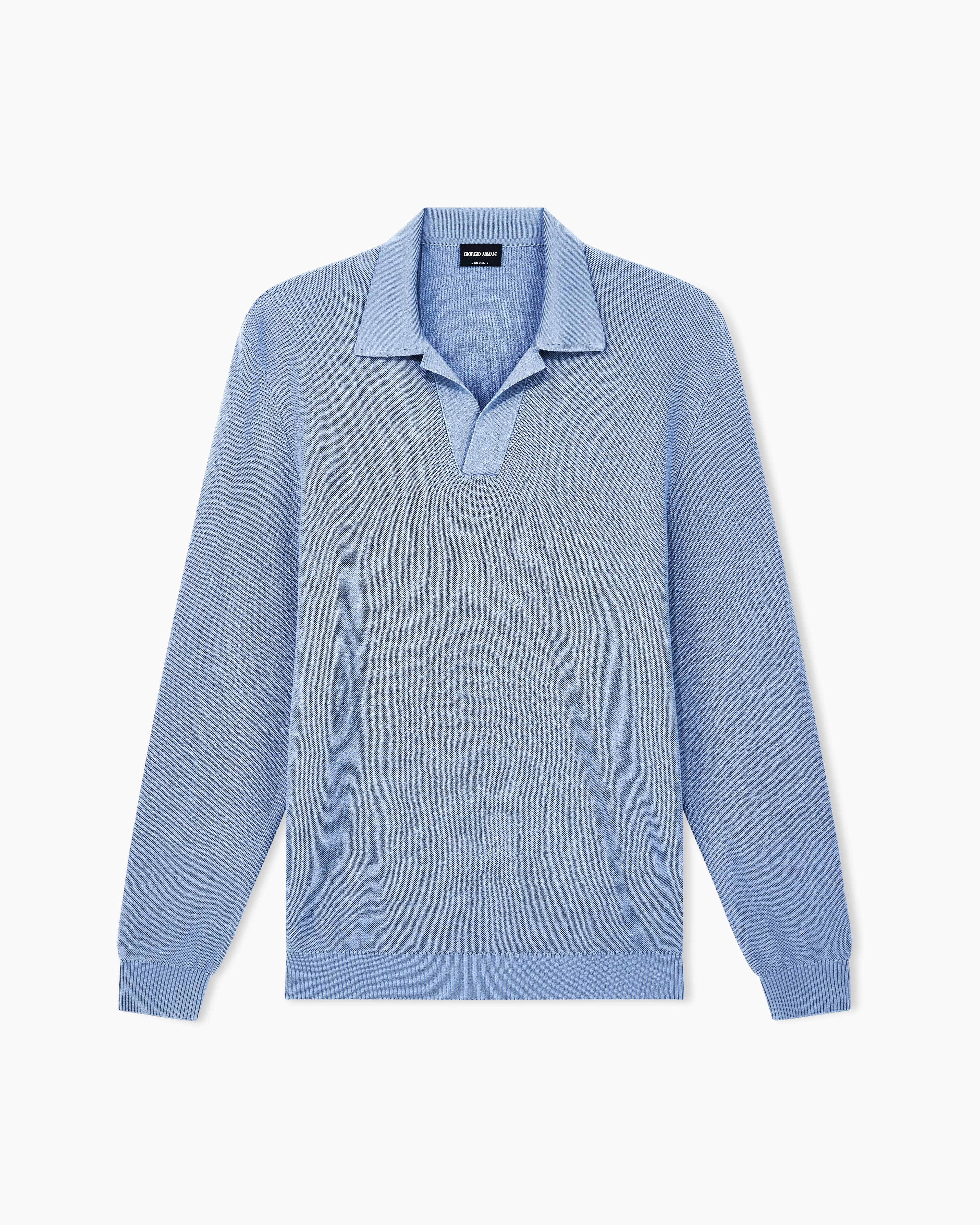 Giorgio Armani Long-Sleeve Knitted Polo