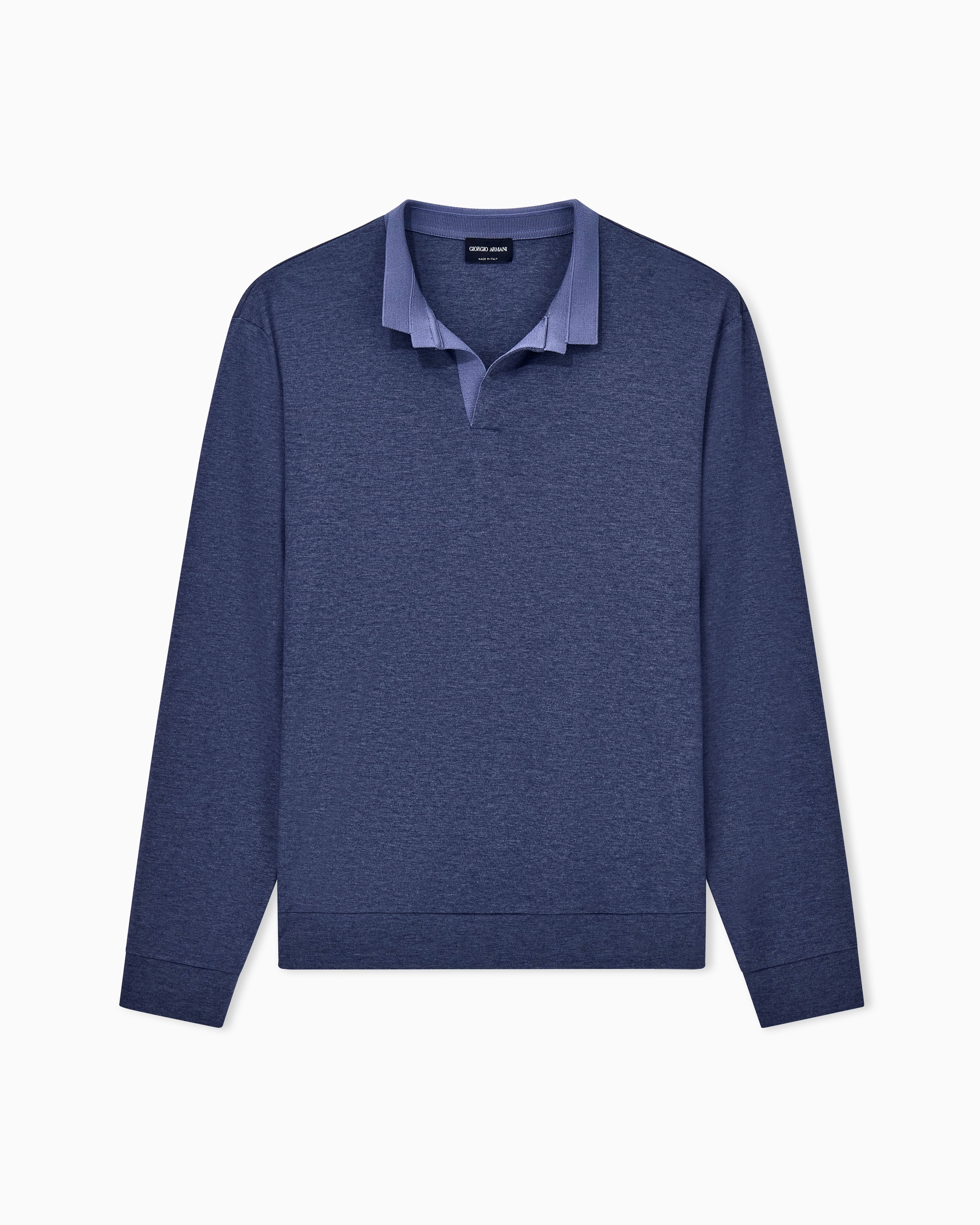 Giorgio Armani Long-Sleeve Knitted Polo