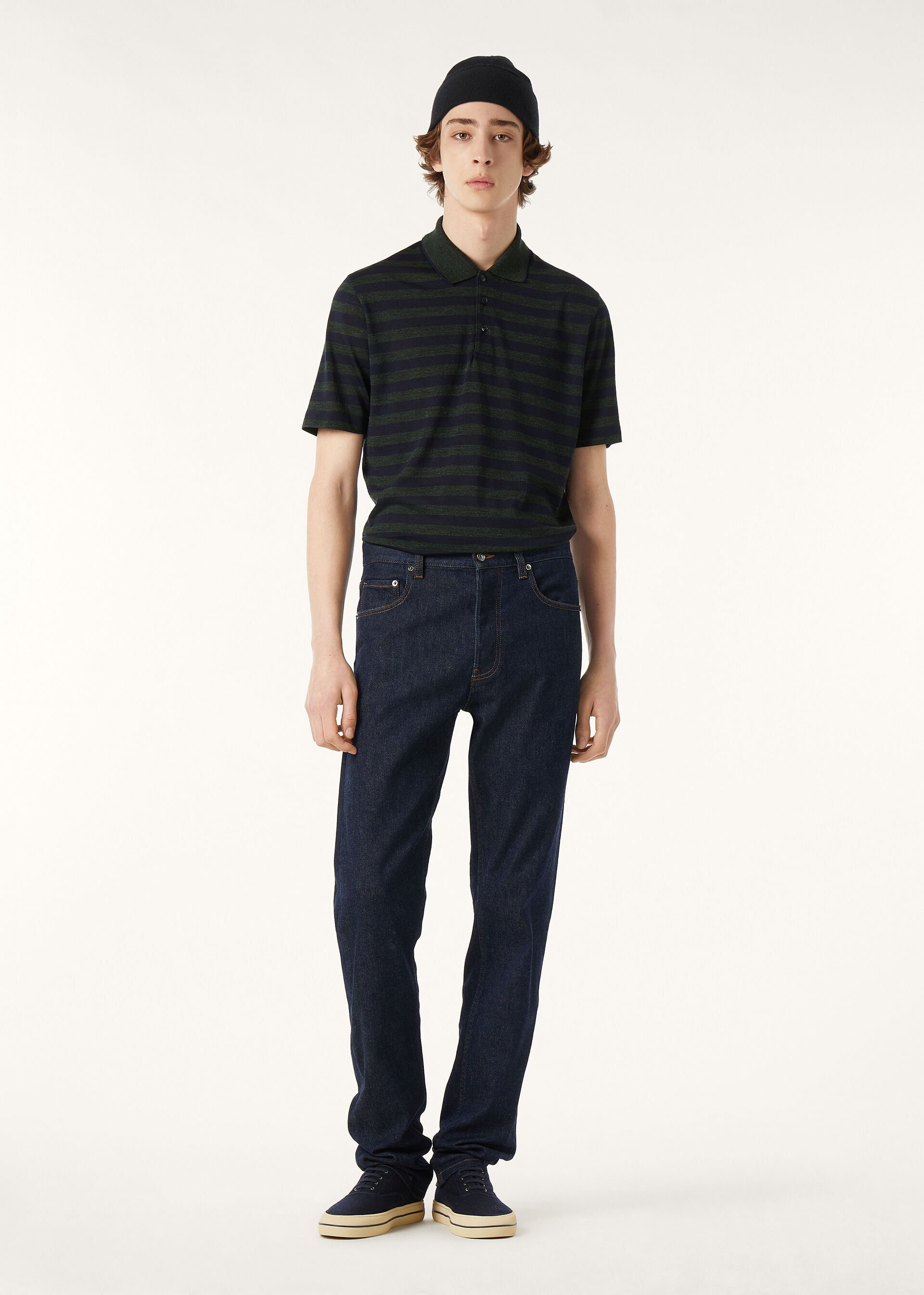 Loro Piana Striped Knitted Polo