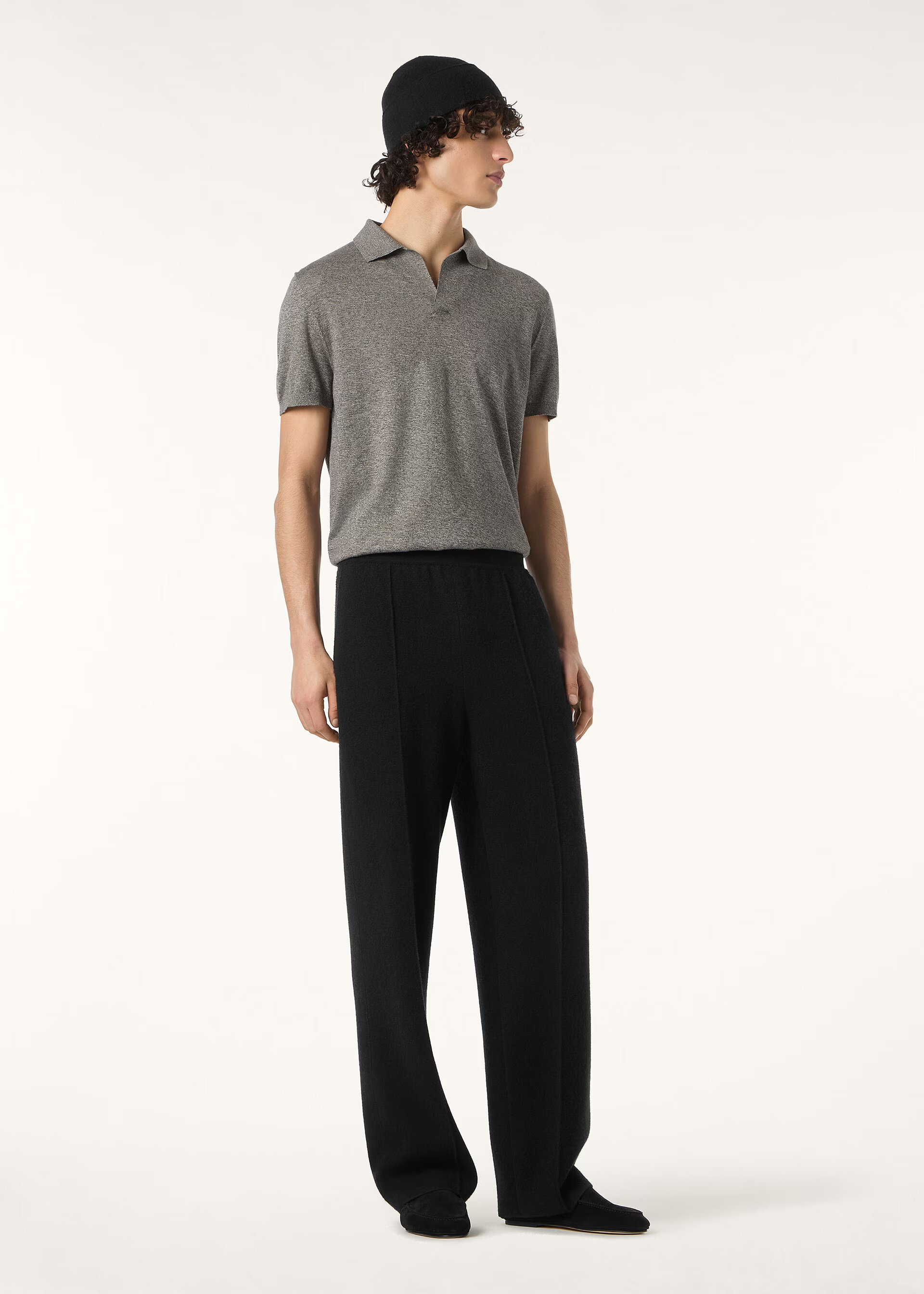 Loro Piana Grey Knitted Polo