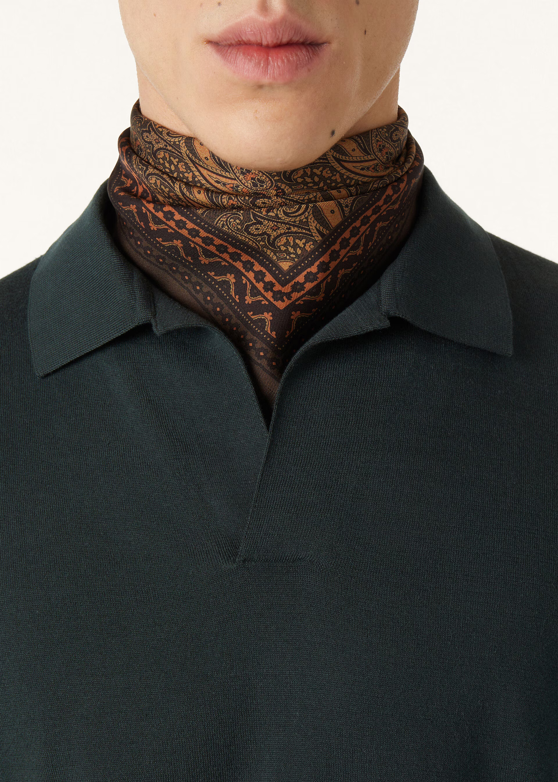 Loro Piana Navy Knitted Polo — alternate view