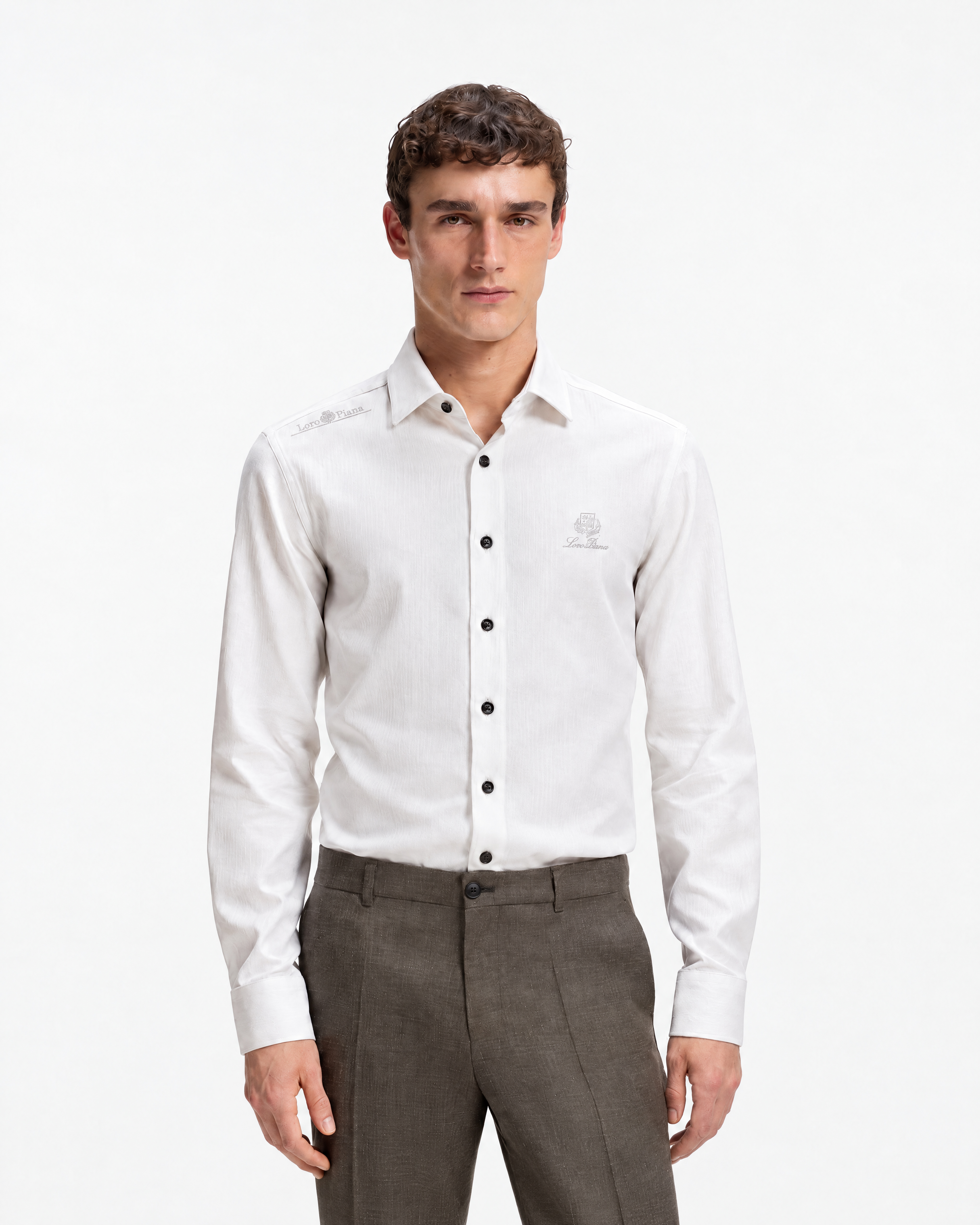 Loro Piana White Long Sleeve Shirt