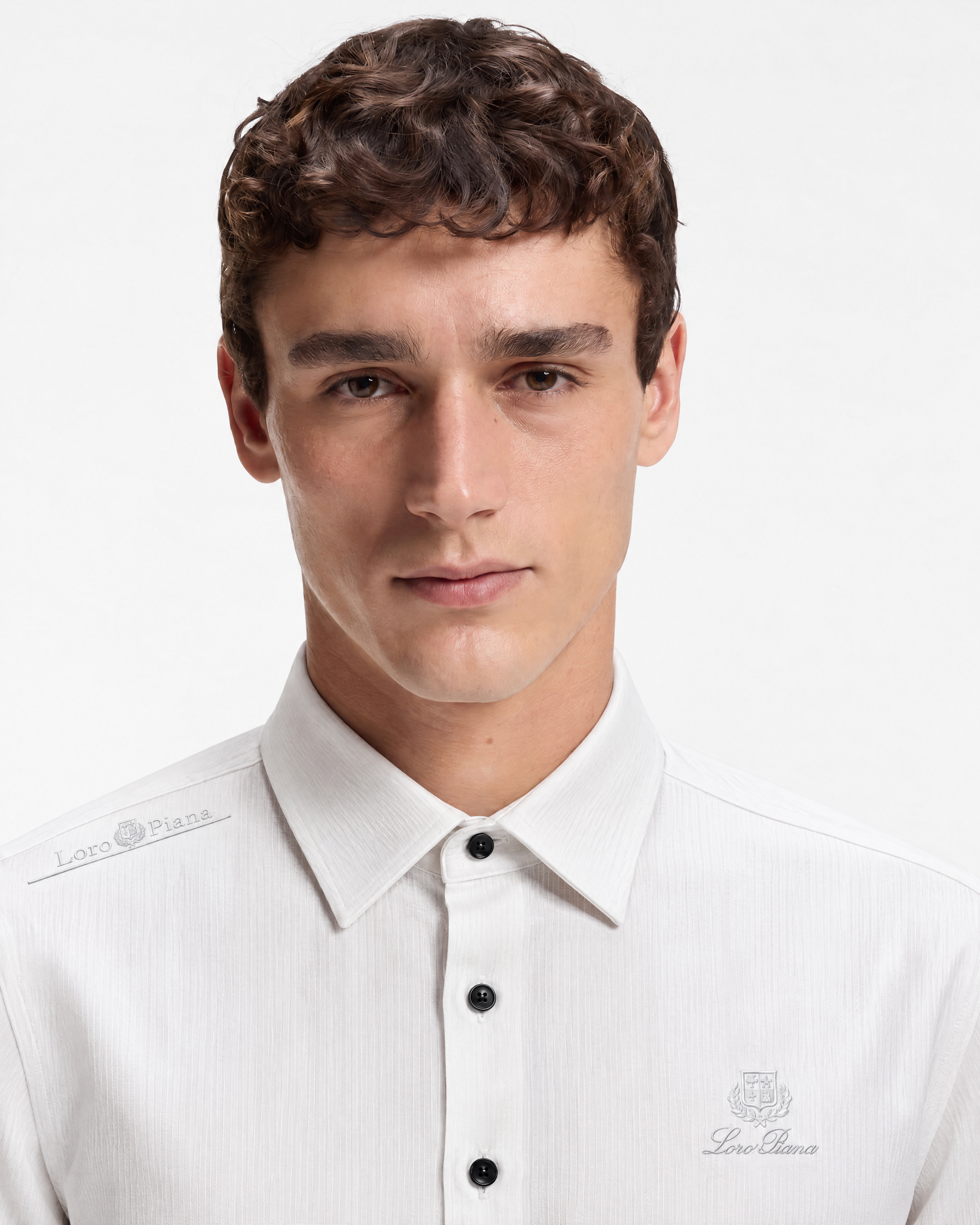 Loro Piana White Long Sleeve Shirt — alternate view