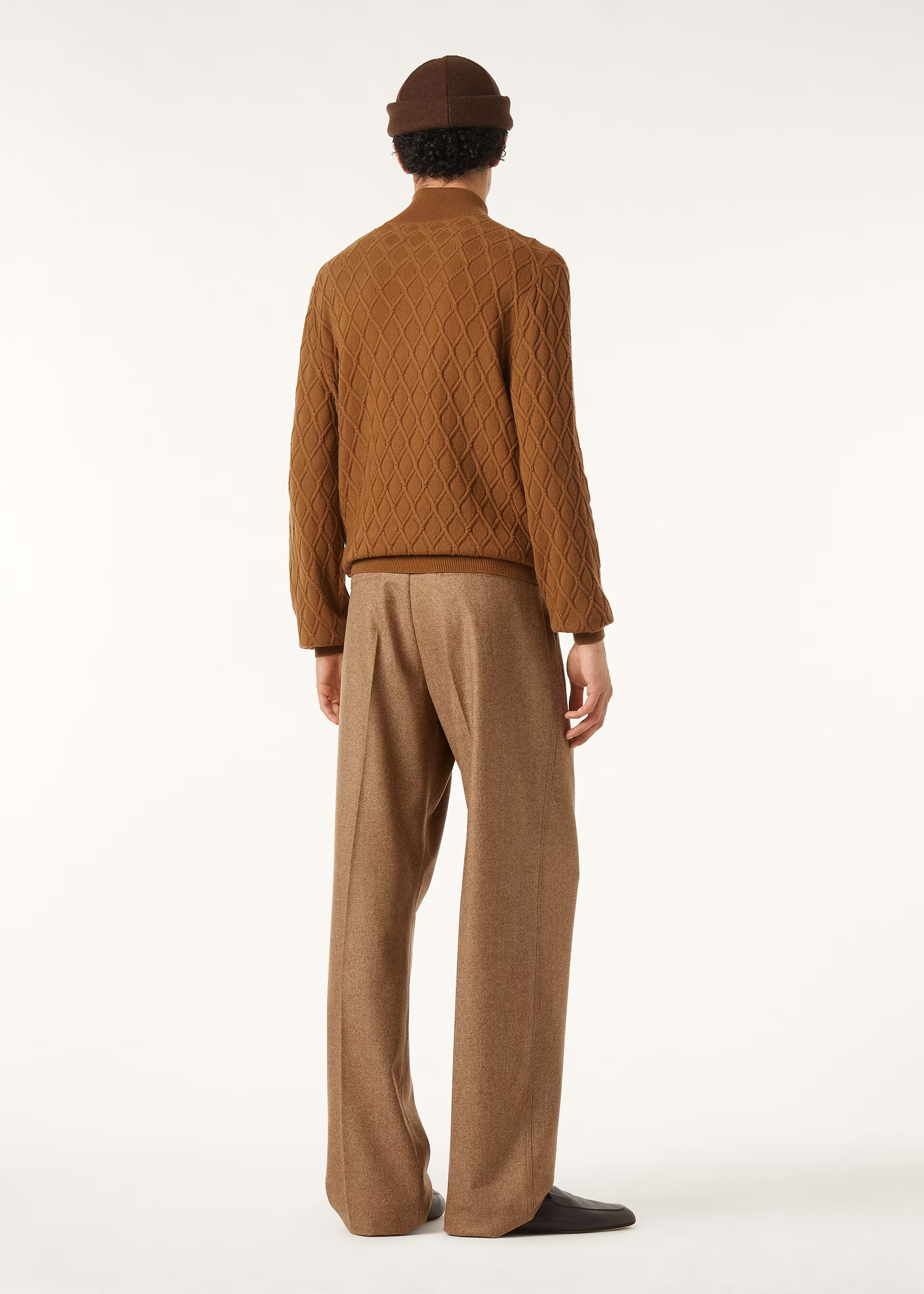 Loro Piana Long-Sleeve Knitted Polo — alternate view