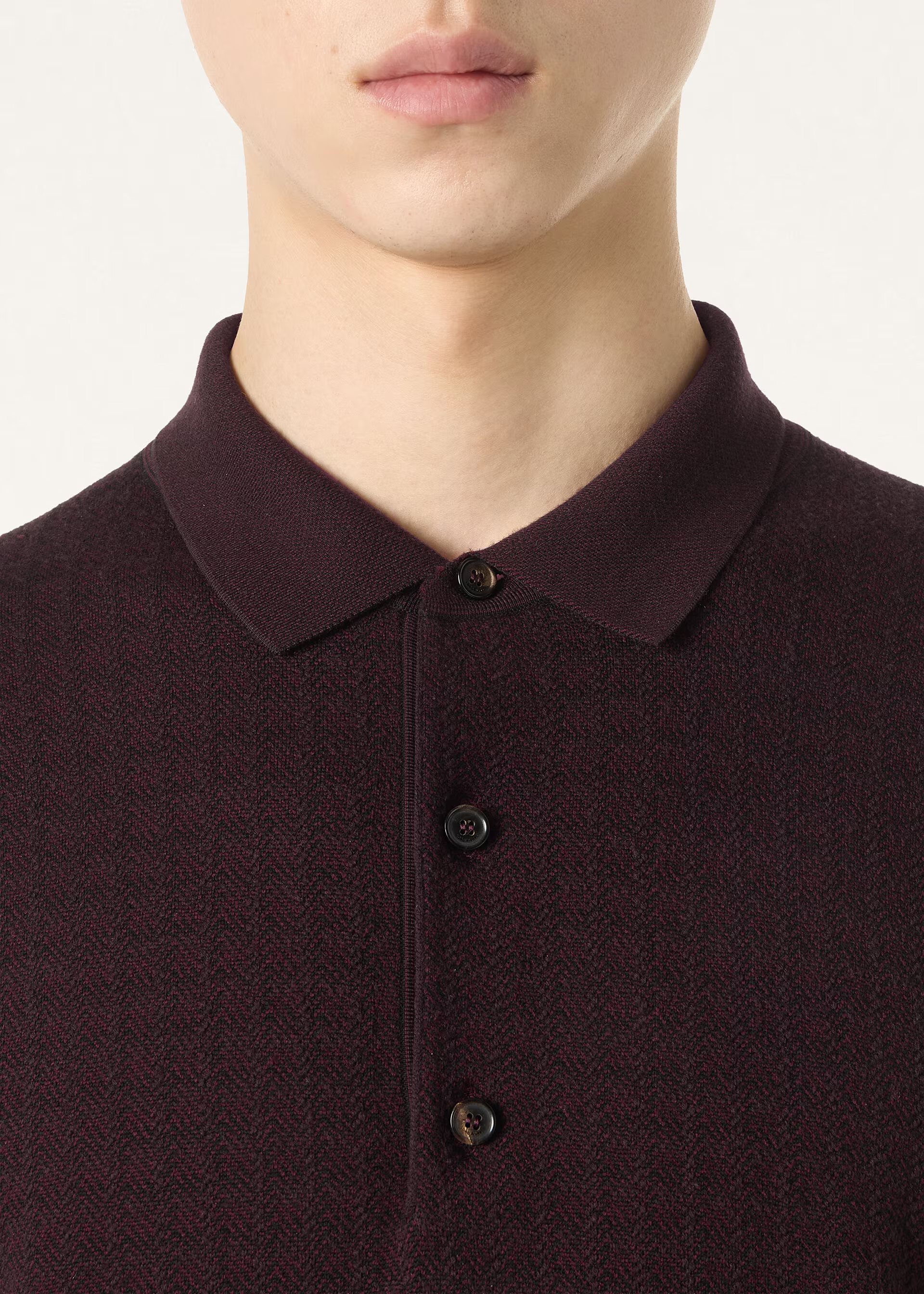 Lora Piana Long-Sleeve Knitted Polo — alternate view
