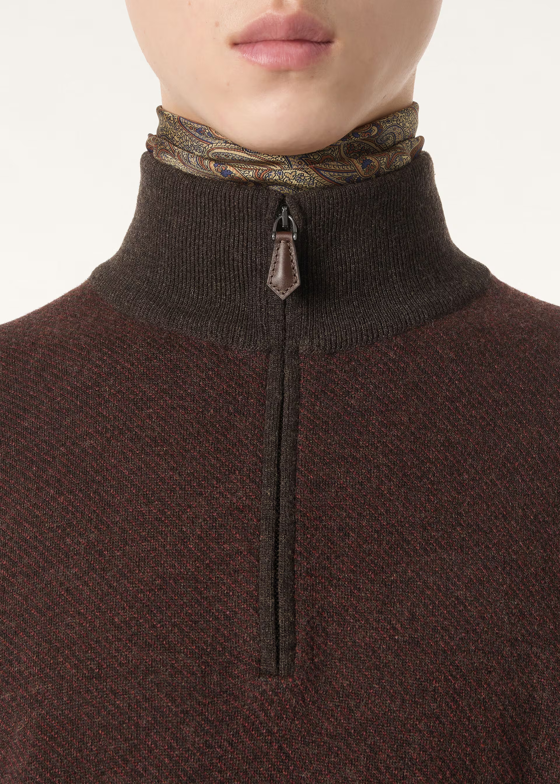Lora Piana Long-Sleeve Knitted Polo — alternate view