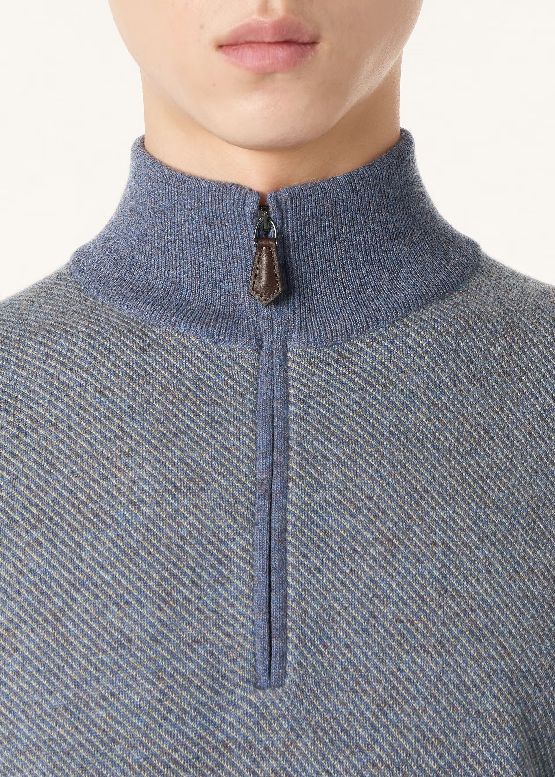 Lora Piana Long-Sleeve Knitted Polo — alternate view