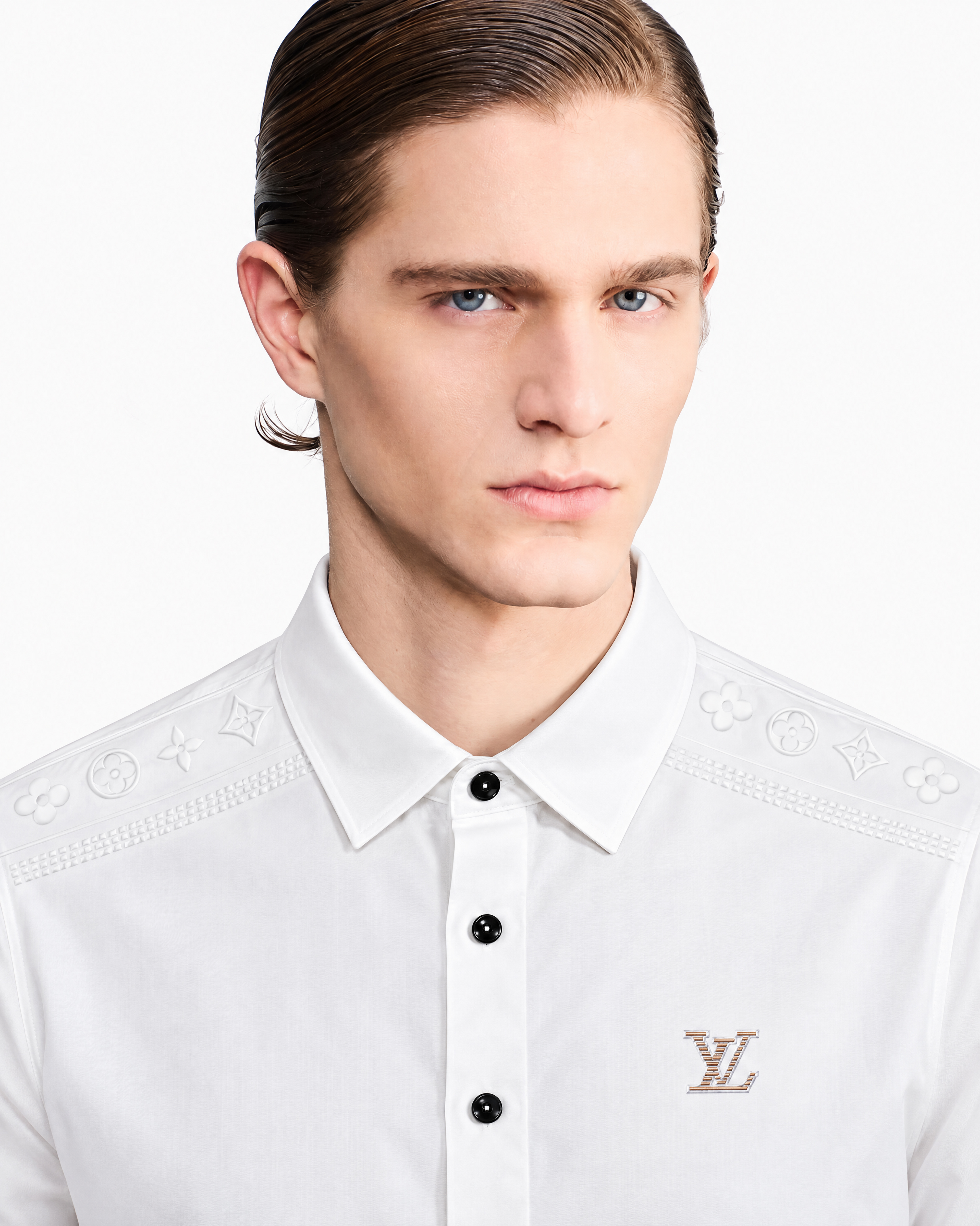 LV White Jacquard Shirt — alternate view