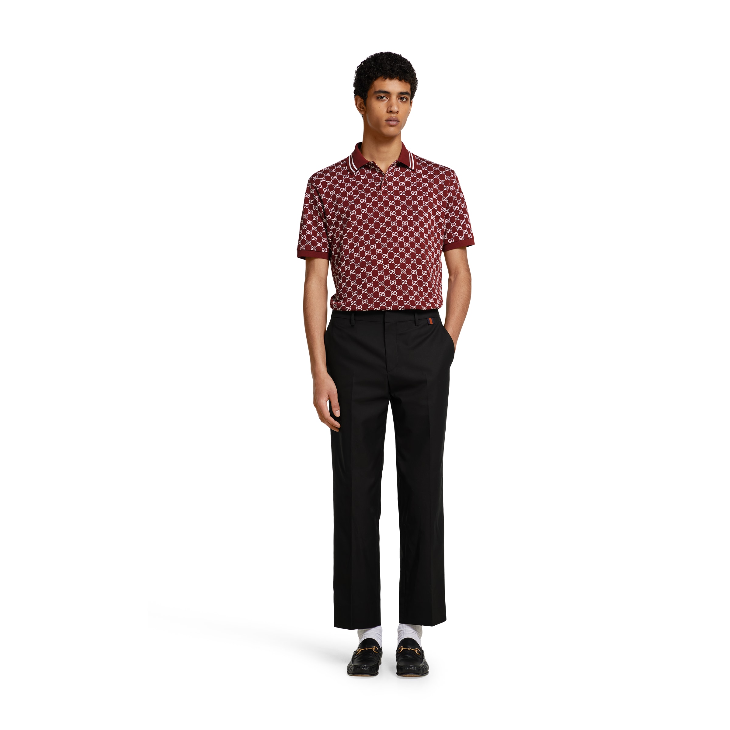 GG cotton piquet jacquard polo shirt — alternate view