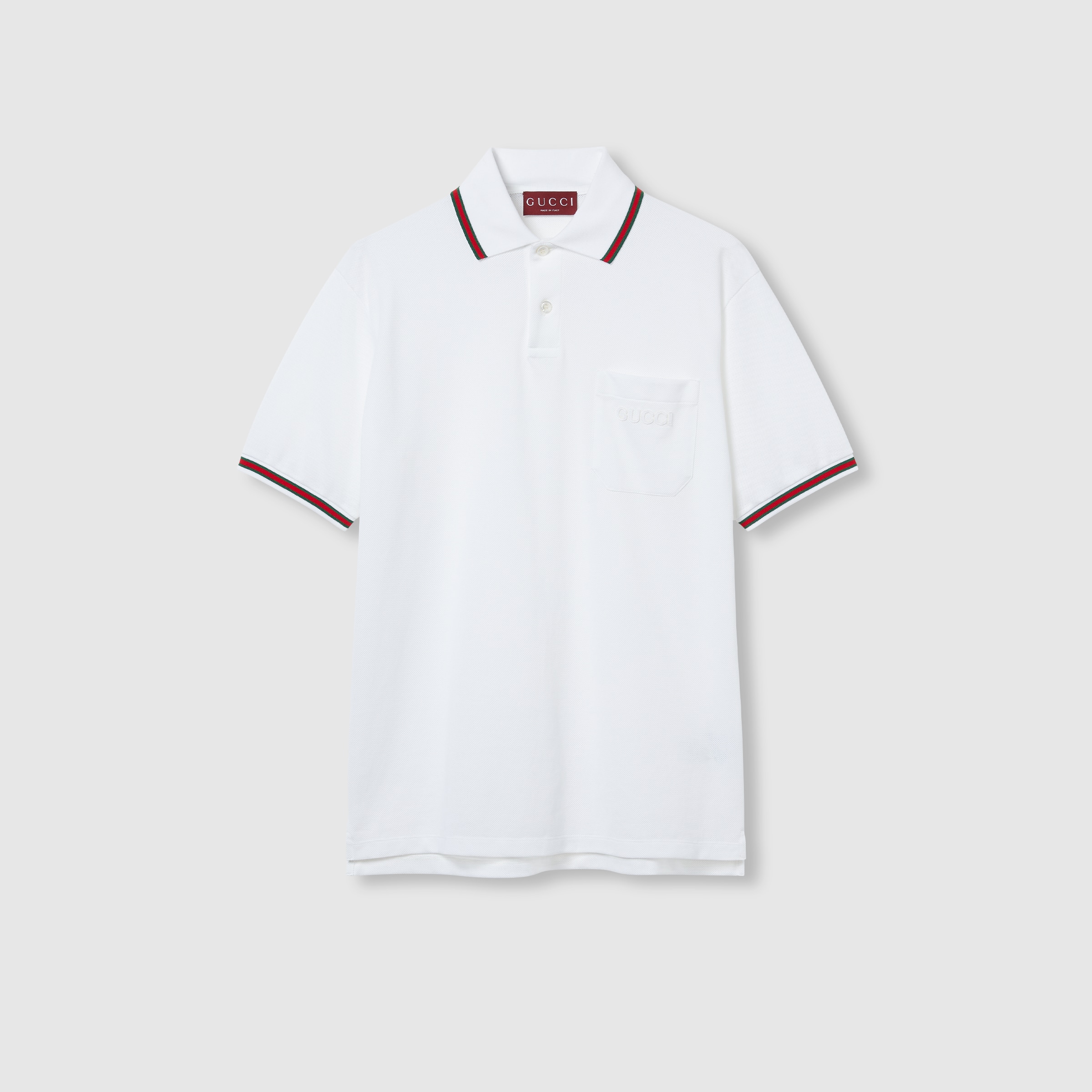 Cotton piquet polo shirt with Web