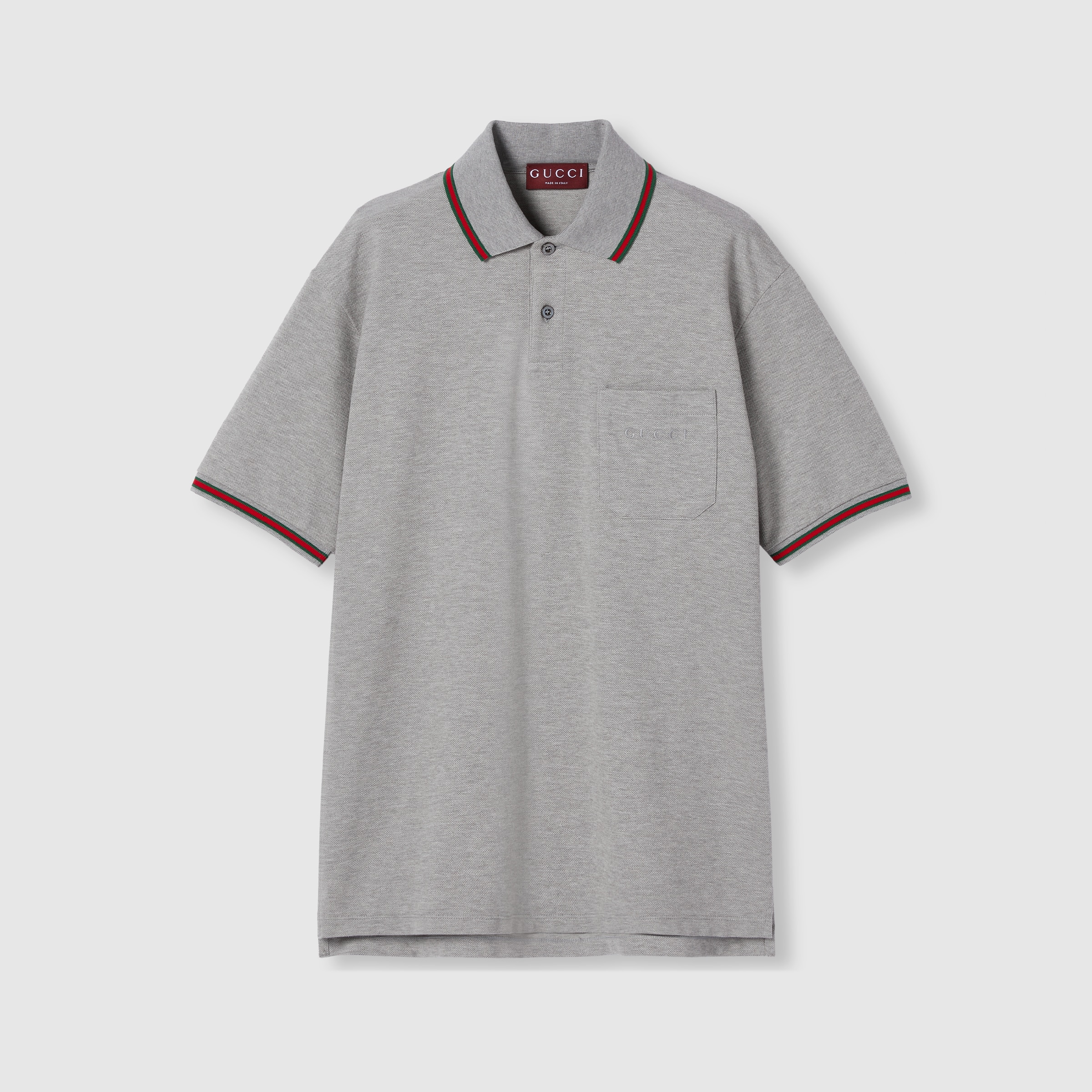 Cotton piquet polo shirt with embroidery