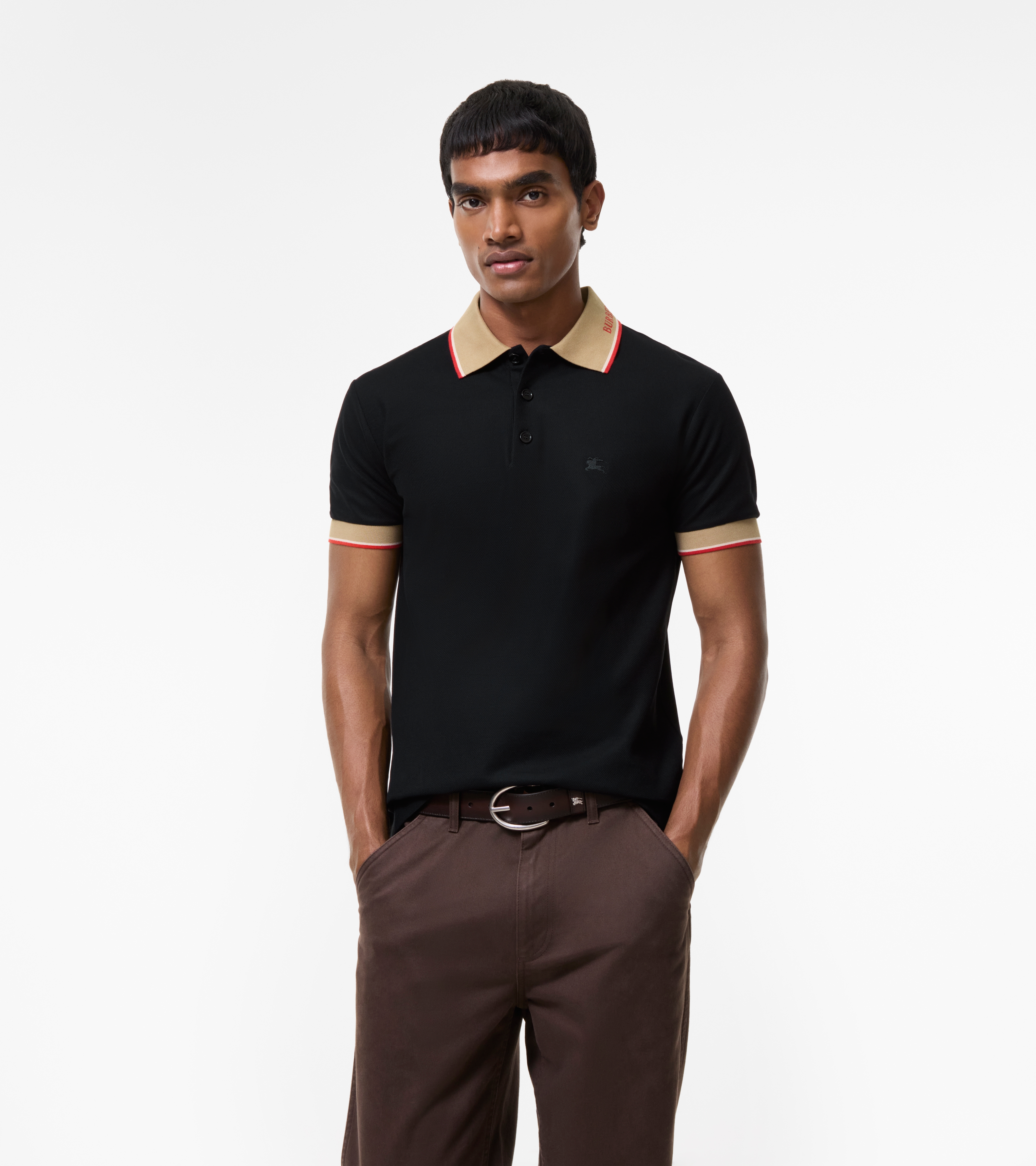 Logo Collar Cotton Polo Shirt — alternate view