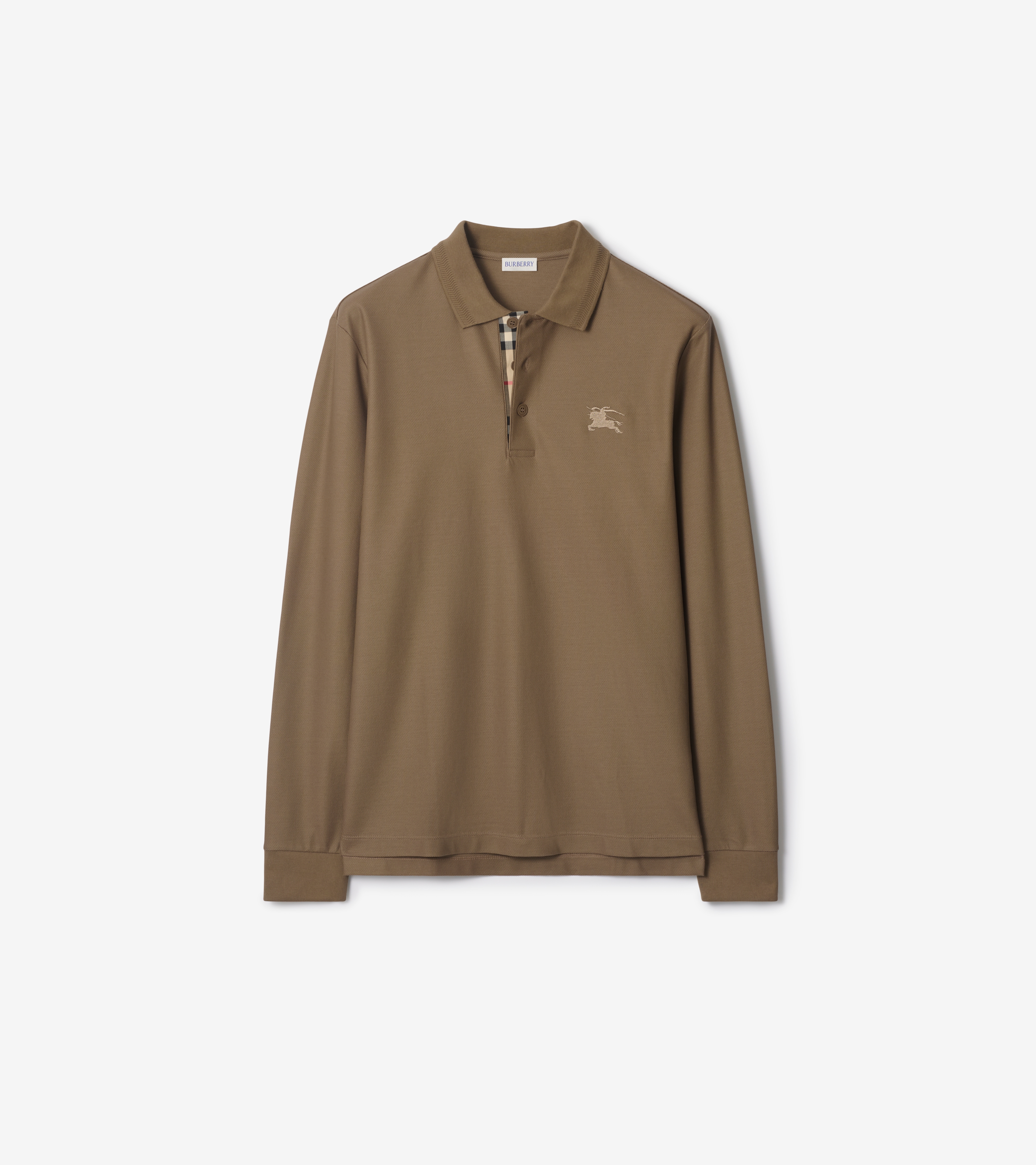 Long-sleeve Cotton Polo Shirt