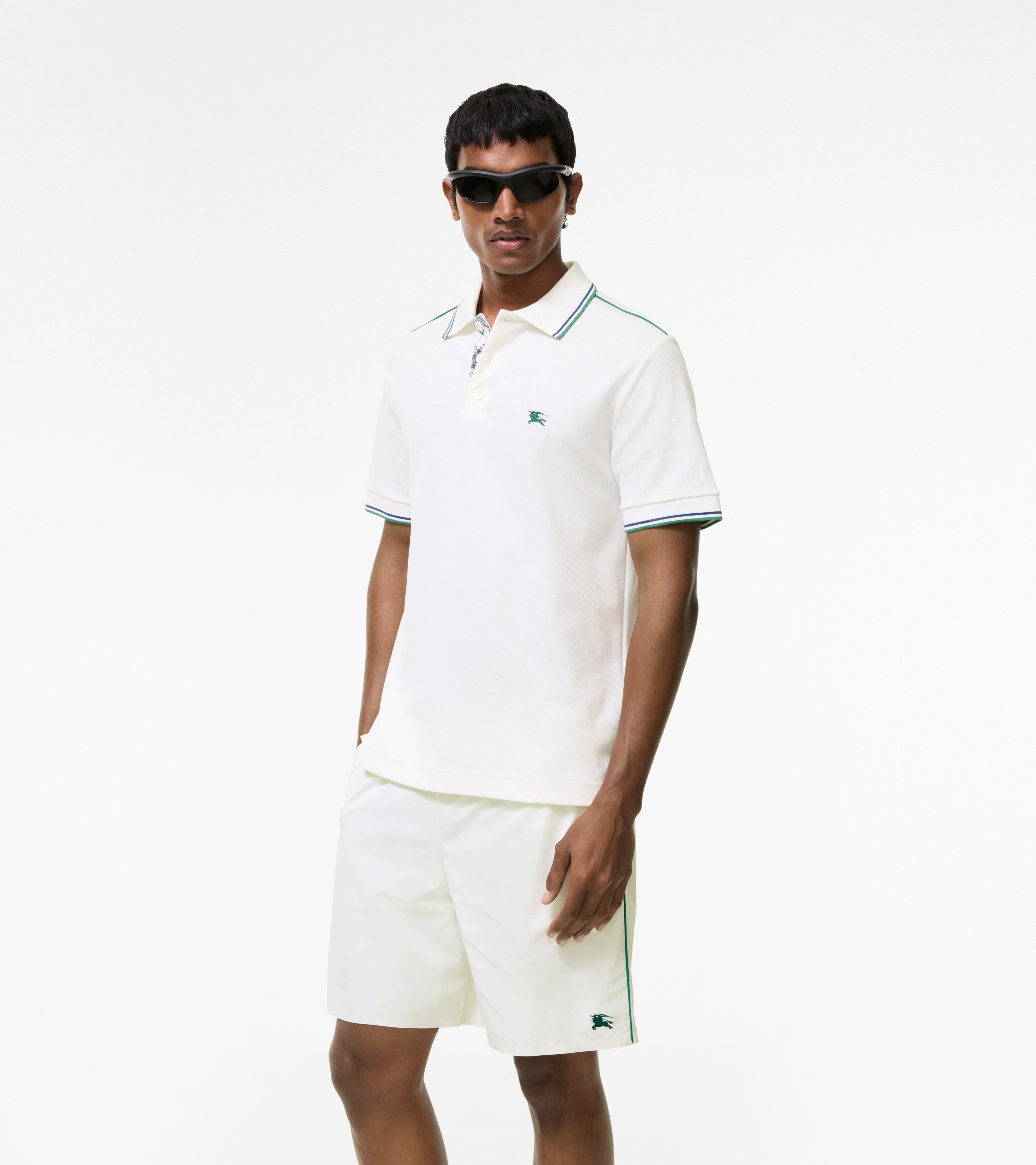 Cotton Blend Tennis Polo Shirt — alternate view