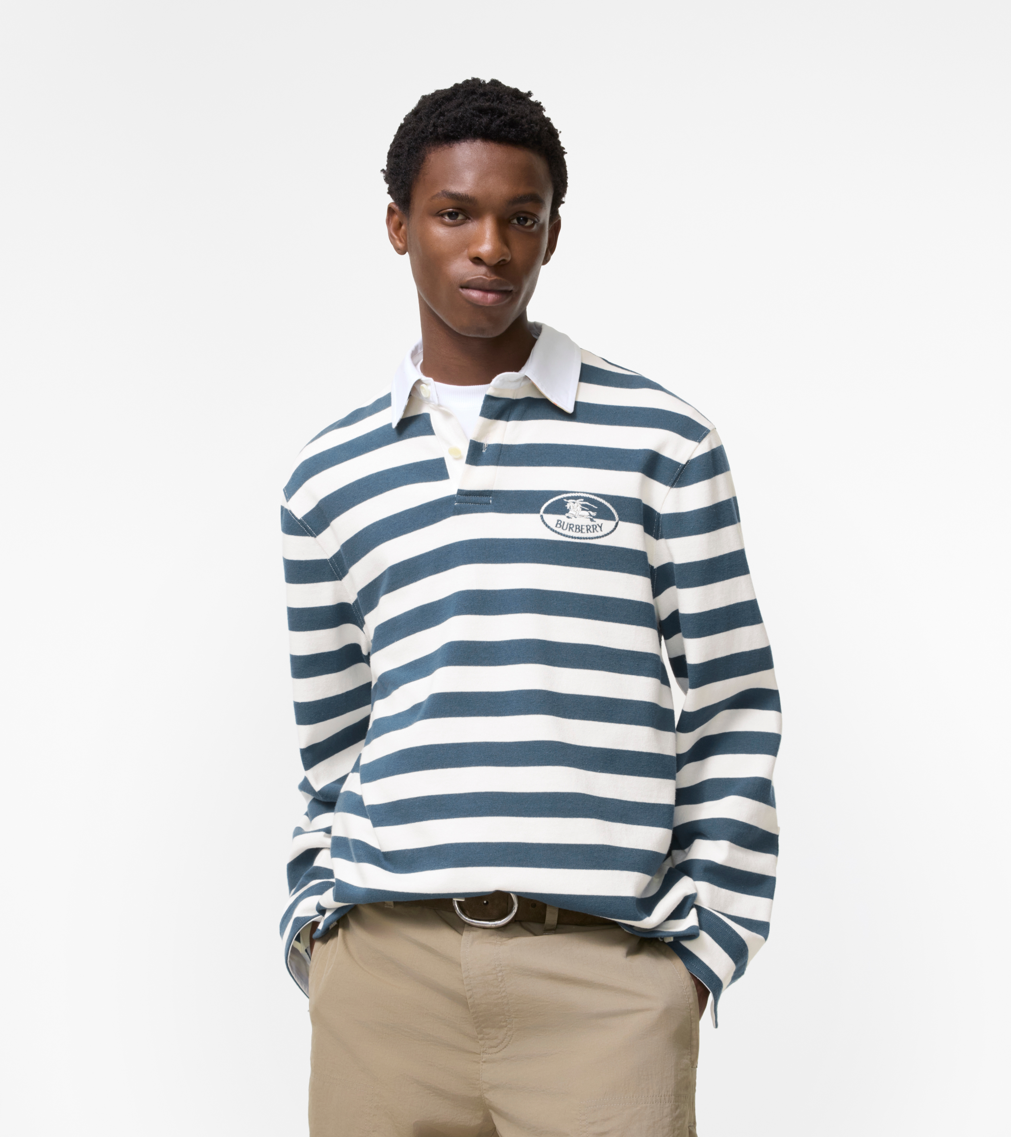 Knight Stamp Cotton Rugby Shirt — alternate view