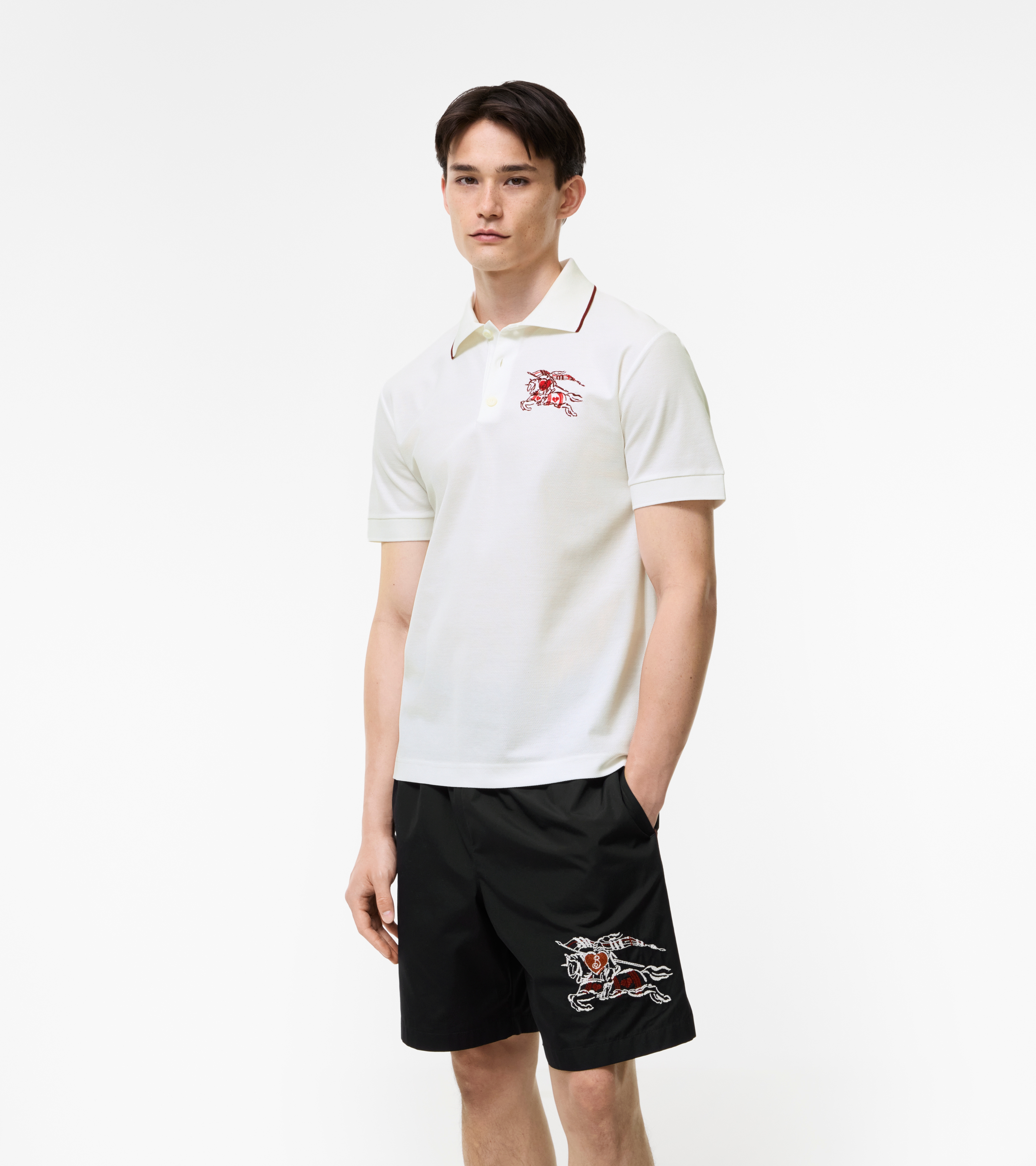 Heart Knight Cotton Polo Shirt — alternate view