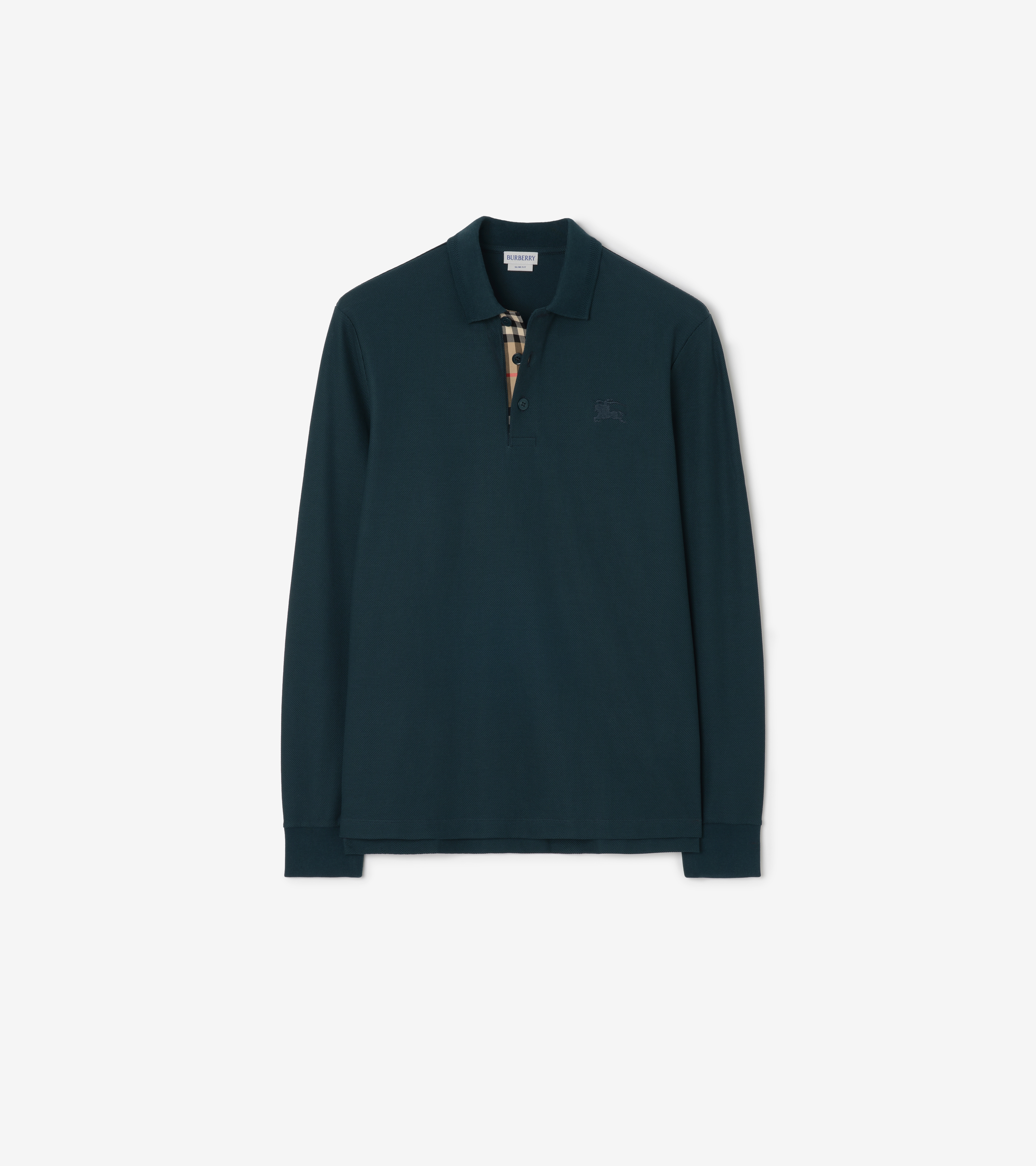 Long-sleeve Cotton Polo Shirt