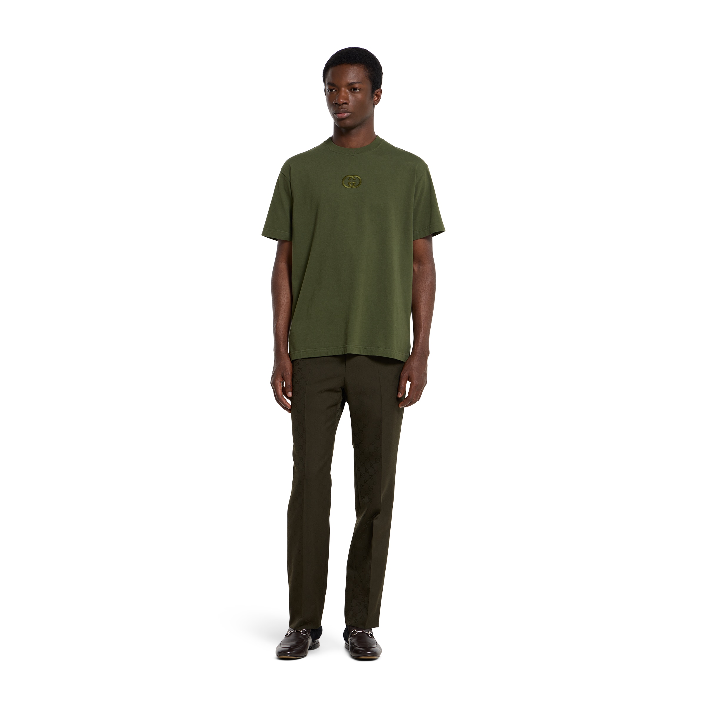 Cotton jersey T-shirt with embroidery — alternate view
