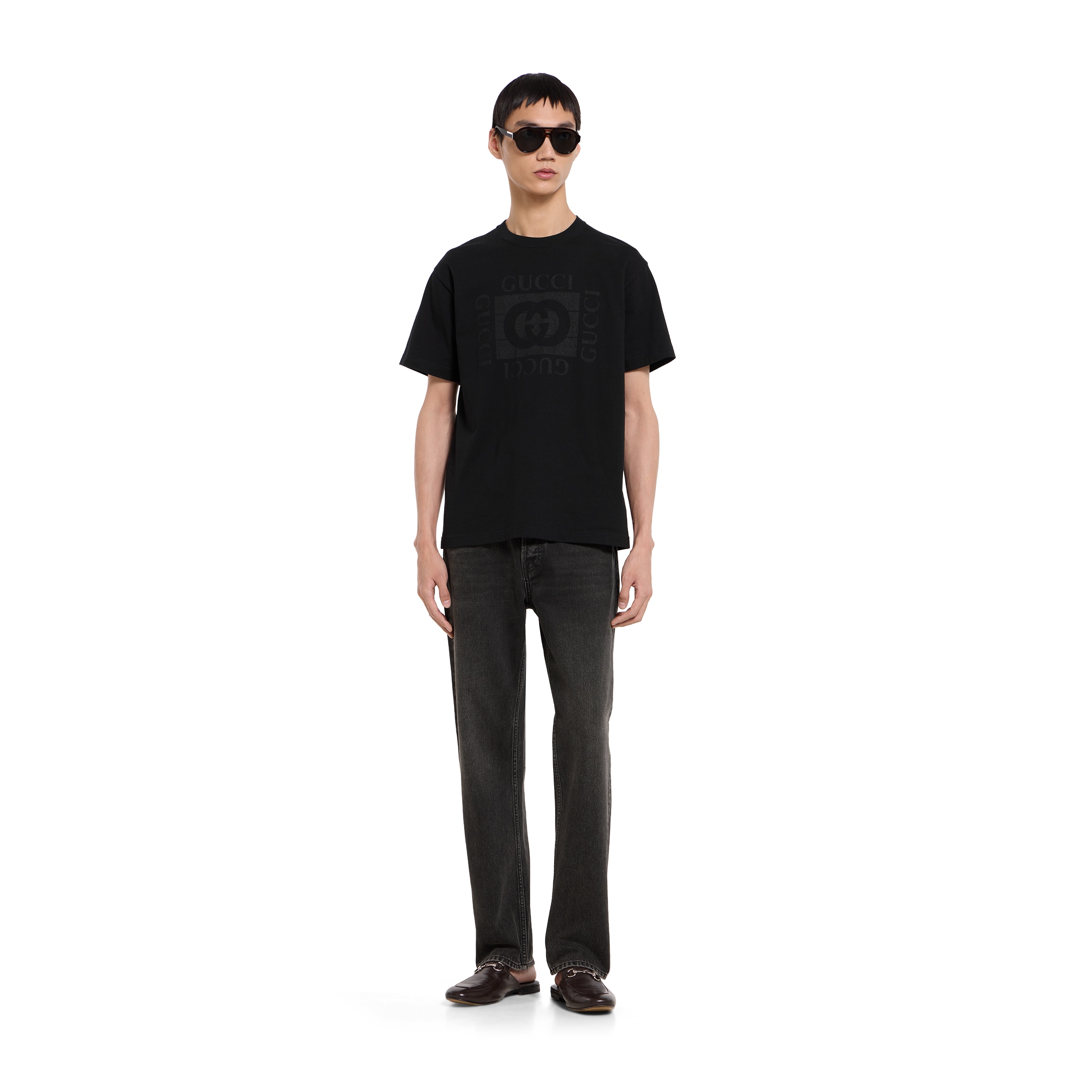 Cotton jersey T-shirt with print — alternate view