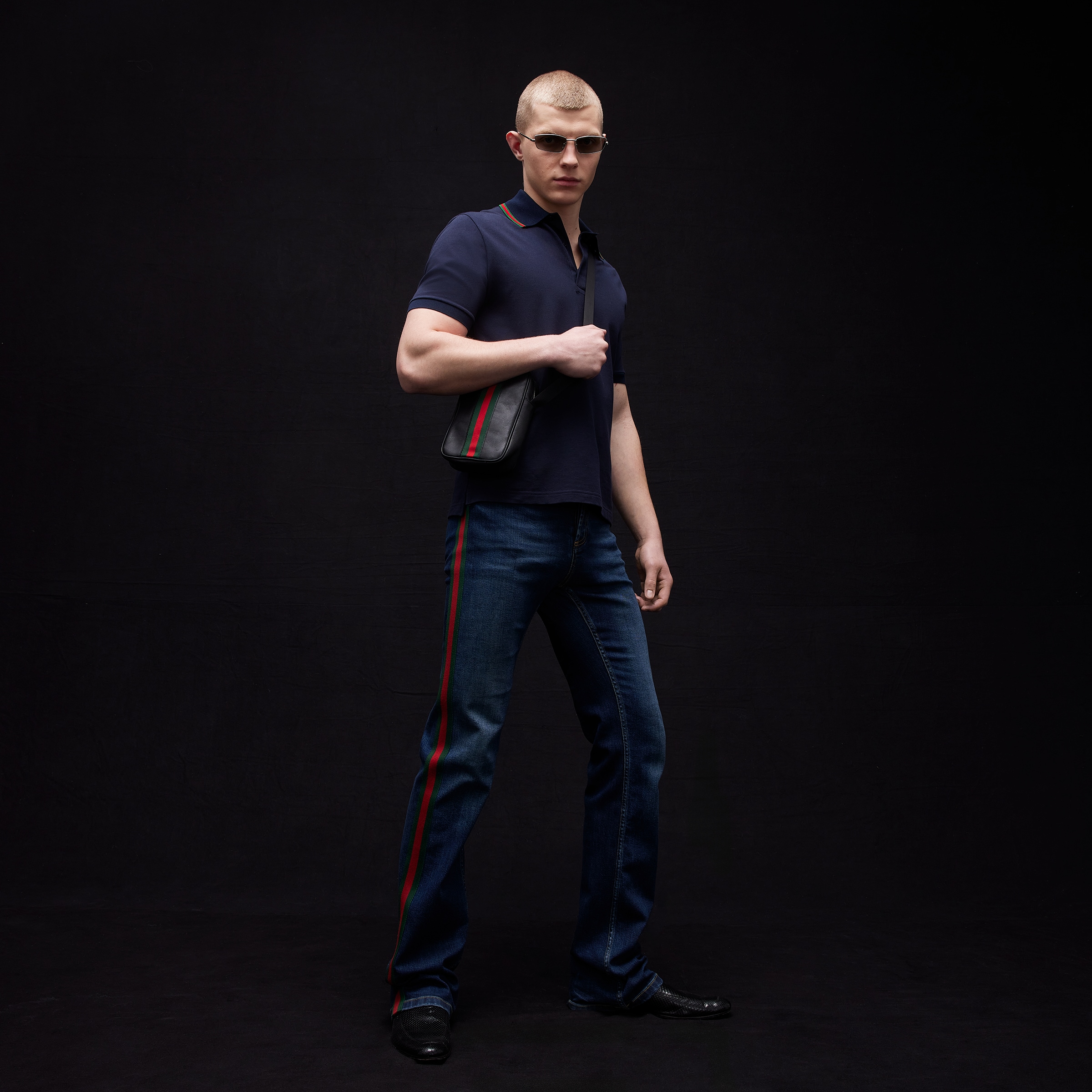 Cotton jersey piquet polo shirt — alternate view