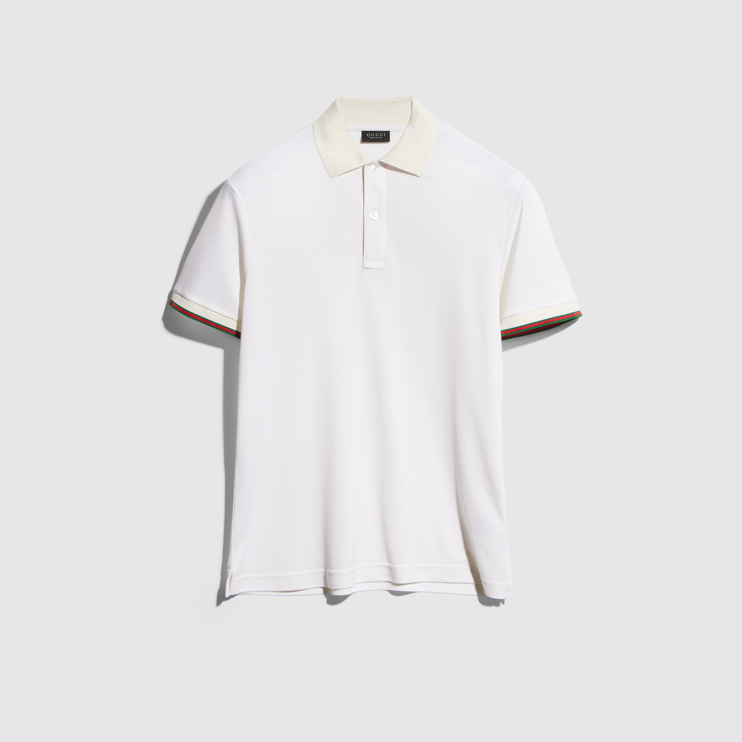 Silk jersey polo shirt with Web