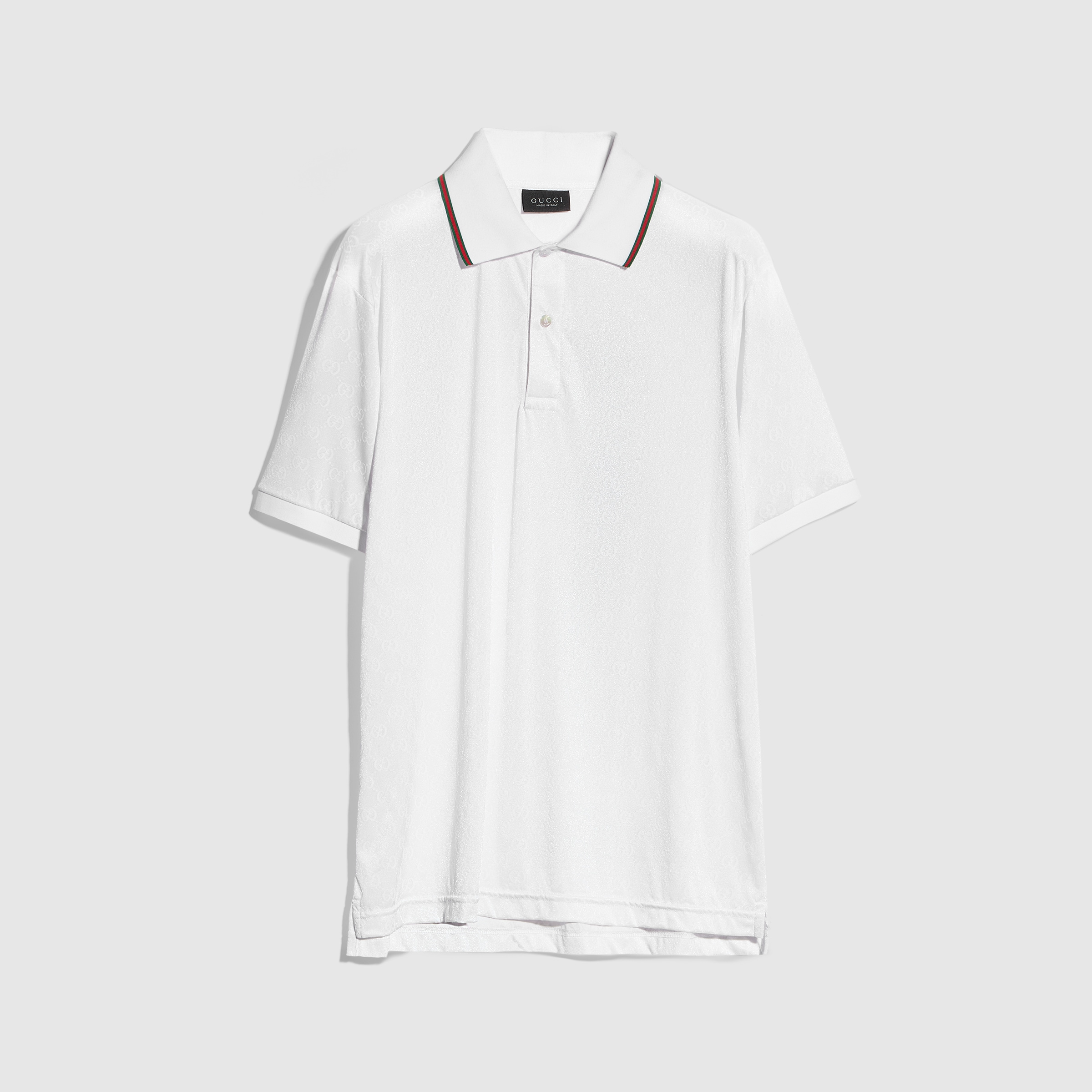 GG stretch nylon jacquard polo shirt