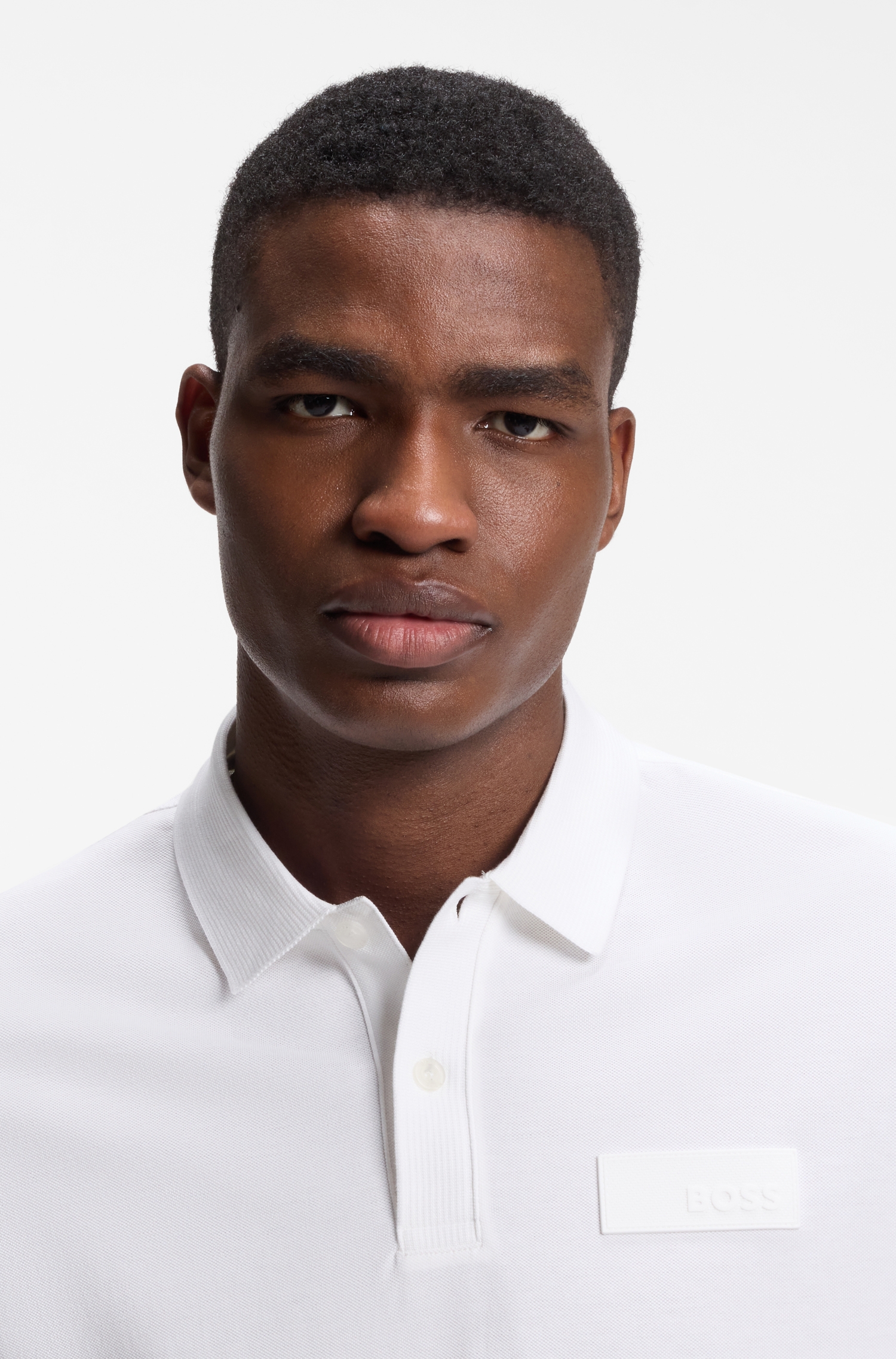 Paddy polo shirt with structured logo patch — alternate view