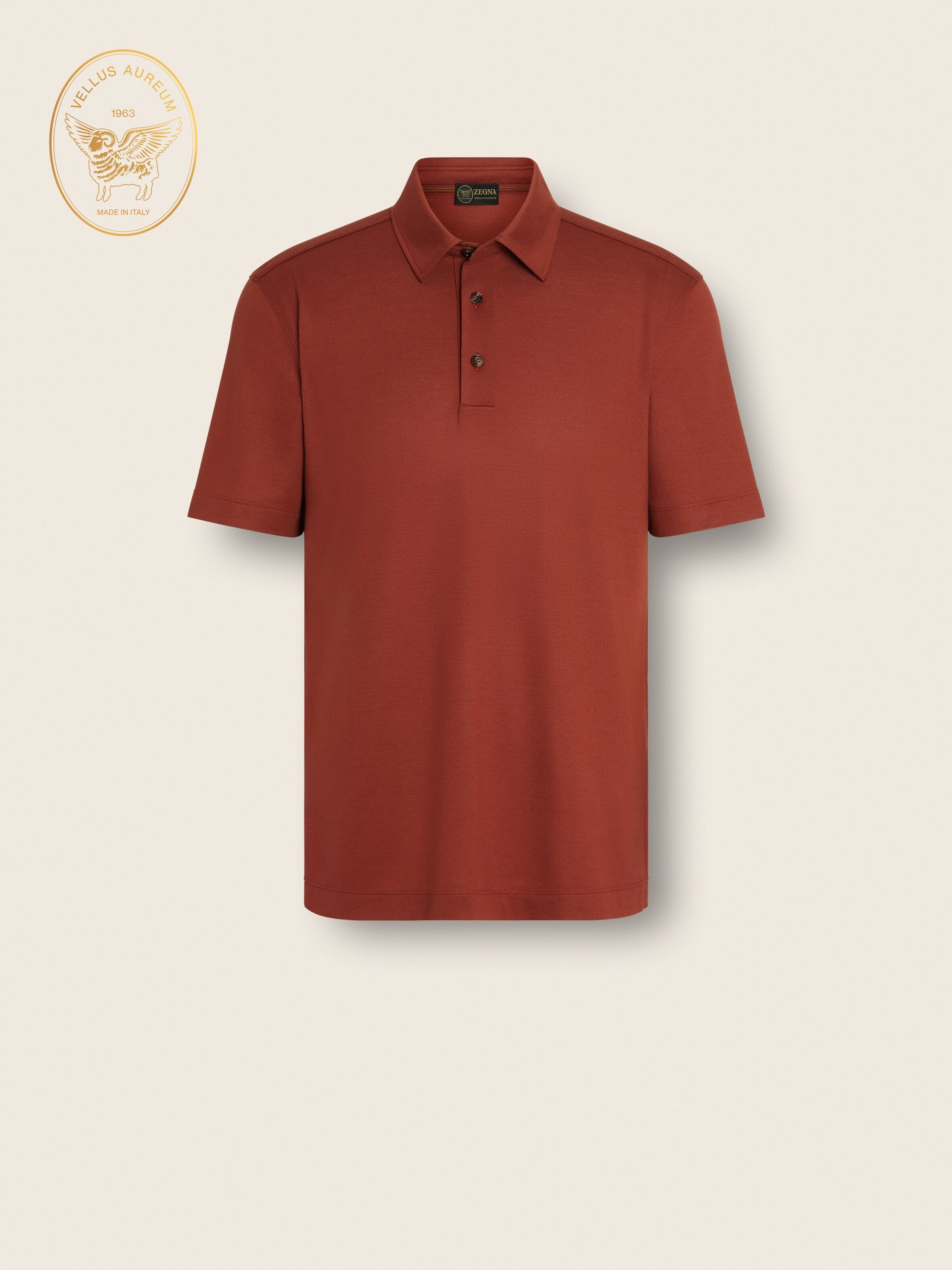 Brick Red Vellus Aureum Polo Shirt
