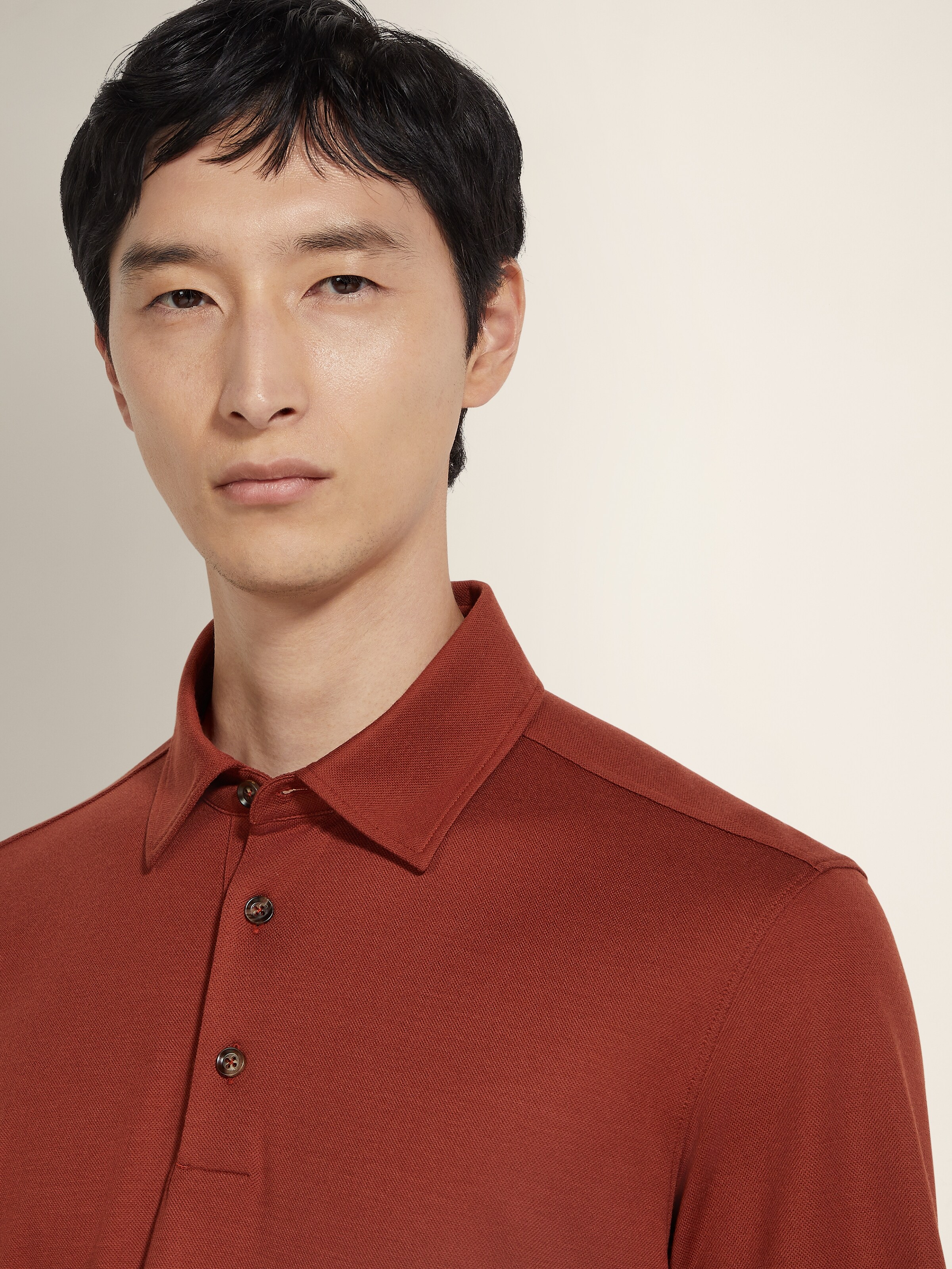 Brick Red Vellus Aureum Polo Shirt — alternate view