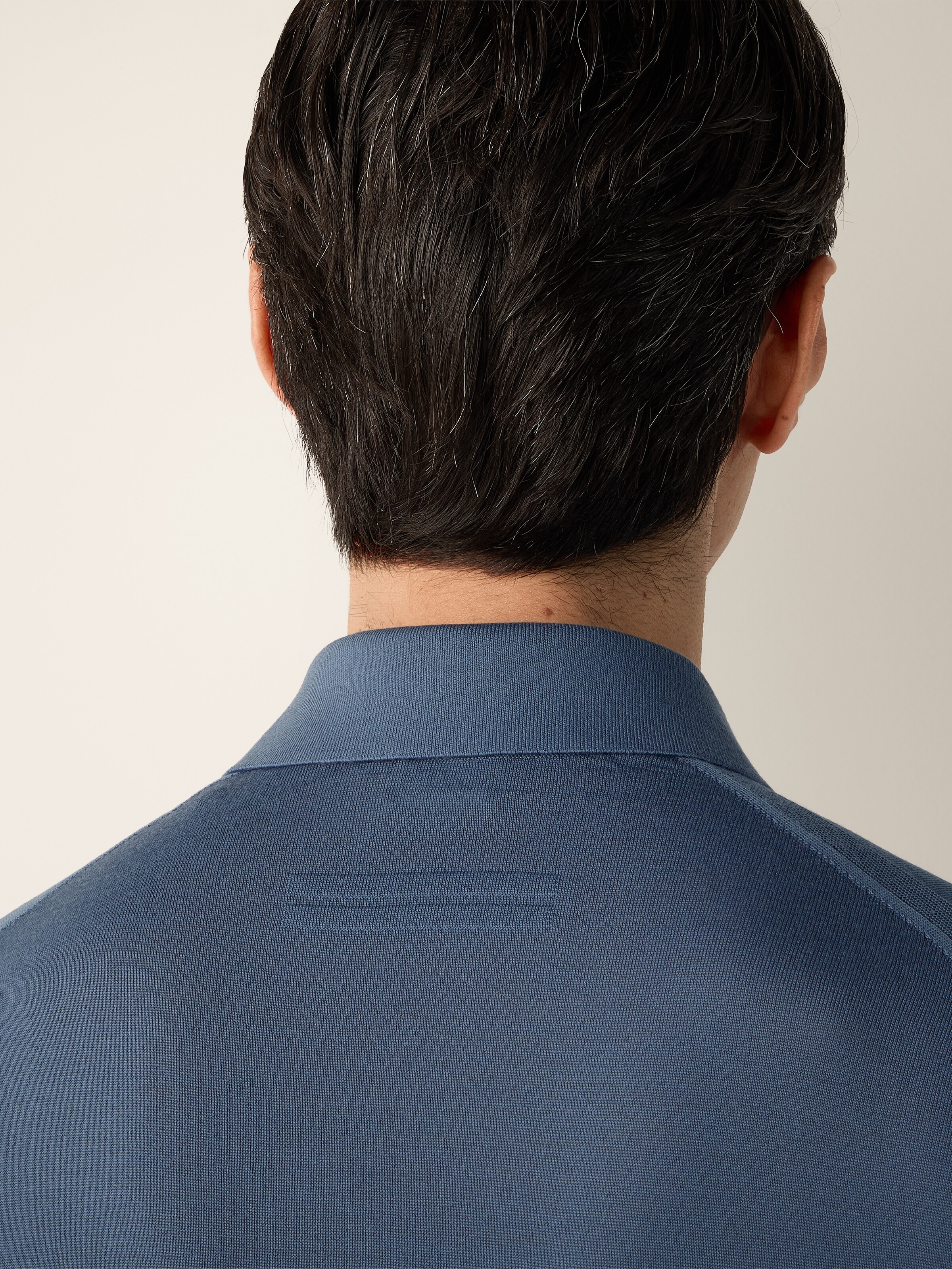 Light Blue Trofeo 15milmil15 Wool Polo Shirt — alternate view