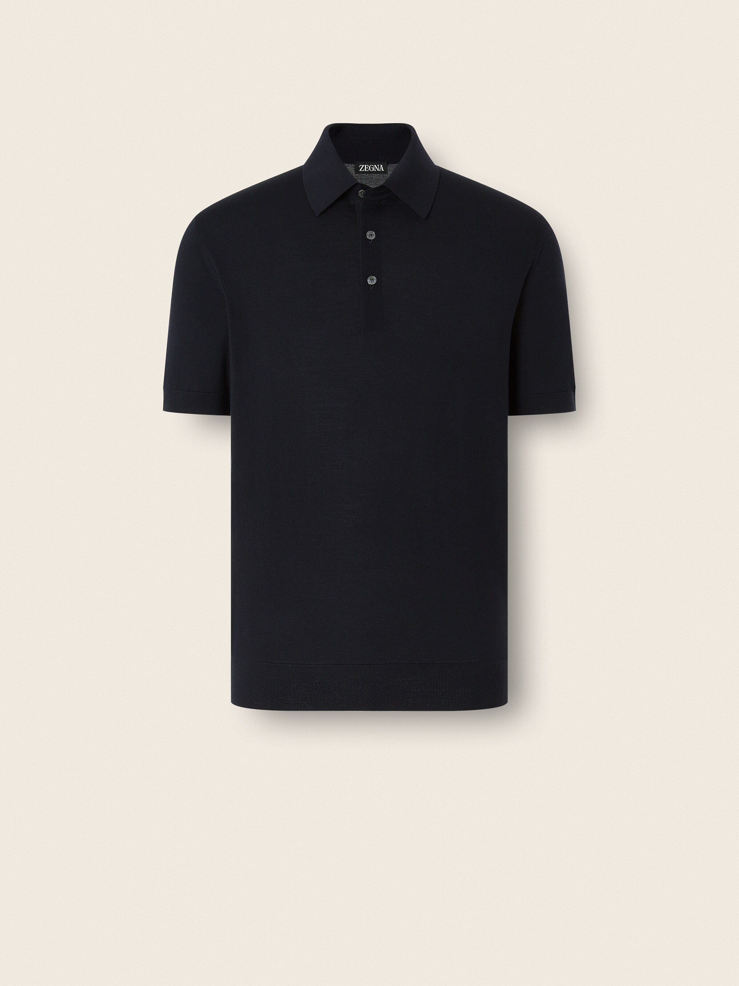 Navy Blue Trofeo 15milmil15 Wool Polo Shirt